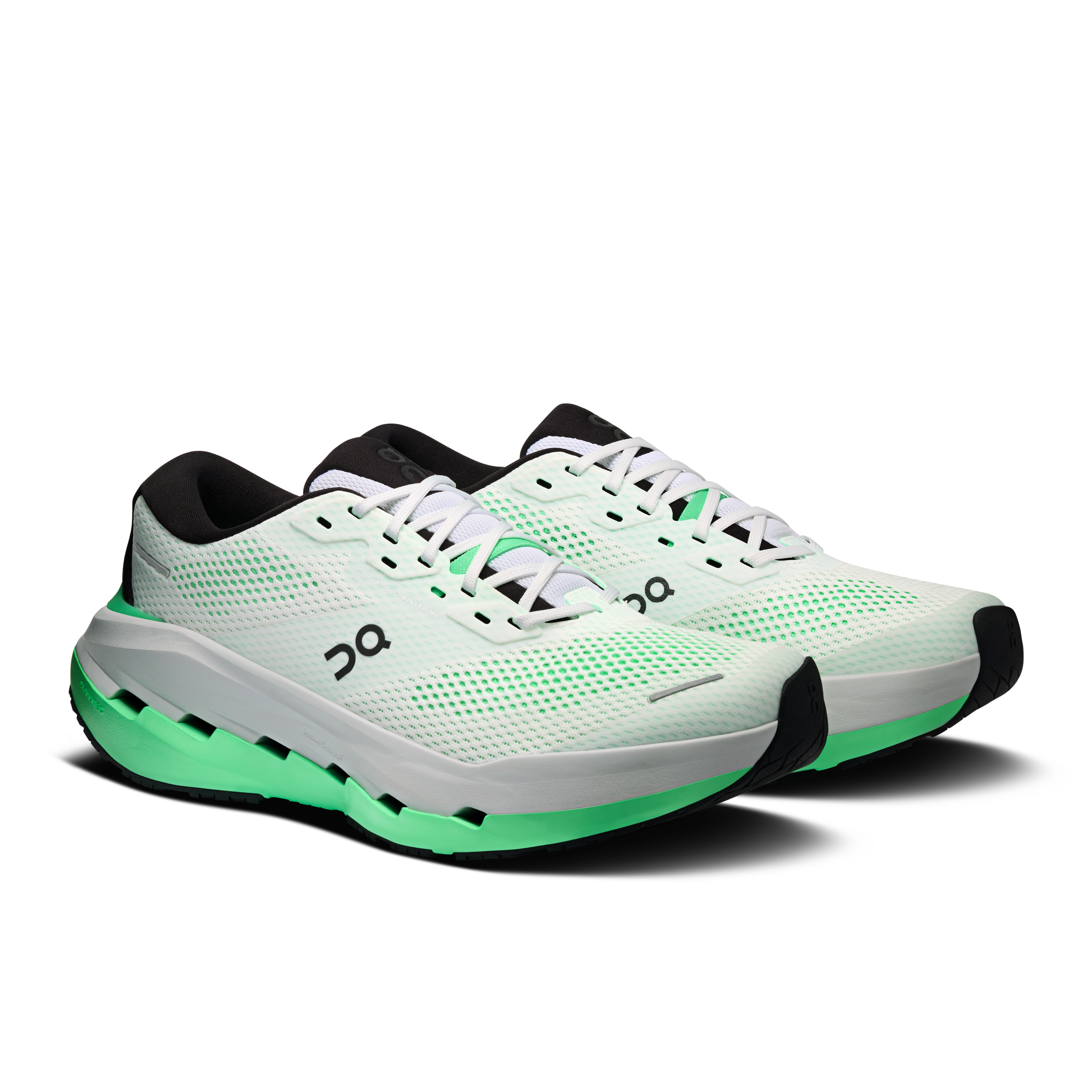 On Cloudrunner 3 Max White & Verdite Homme – Running quotidien, longue distance, stabilité Chaussures