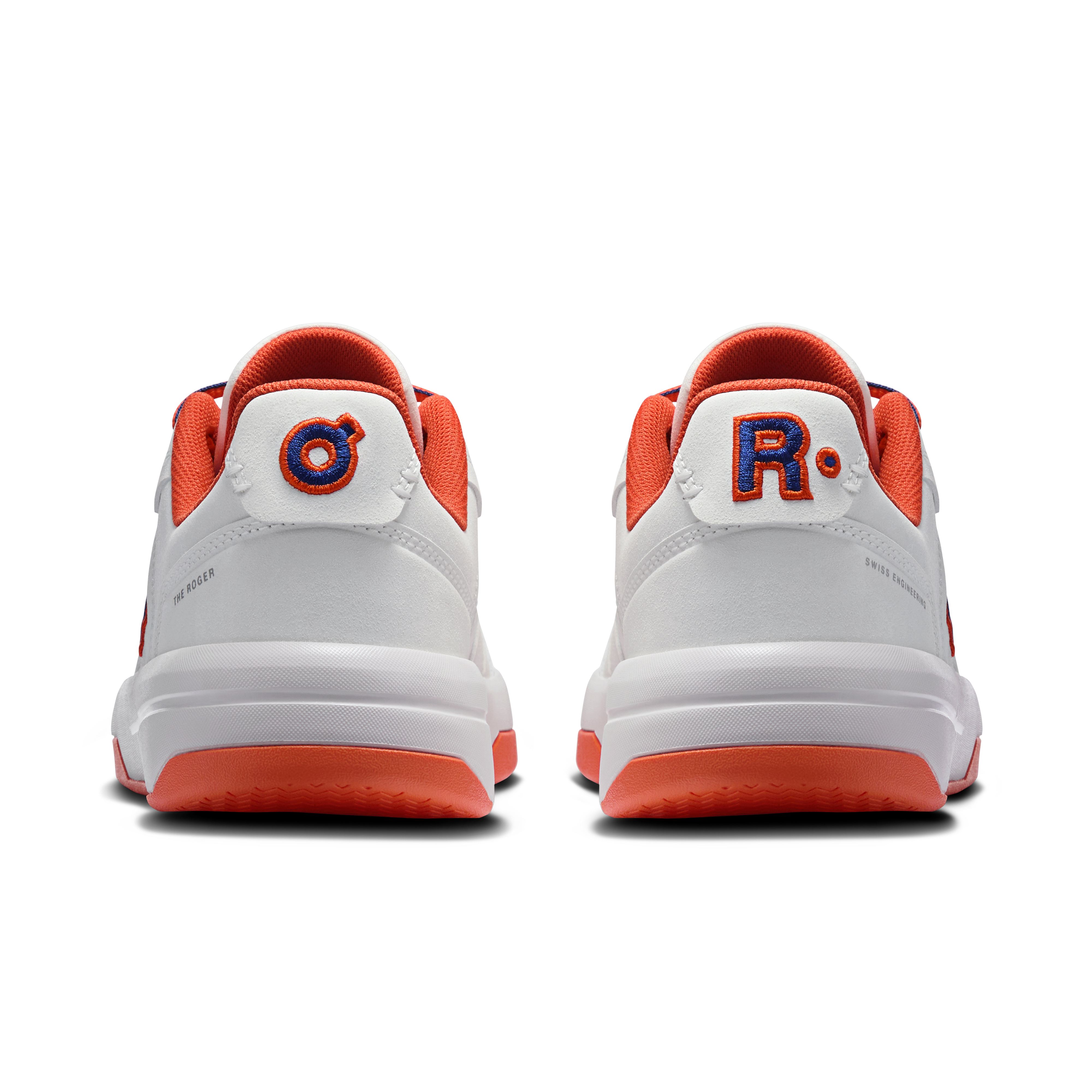 On THE ROGER Clubhouse Varsity White & Flame Femme Active Life Chaussures