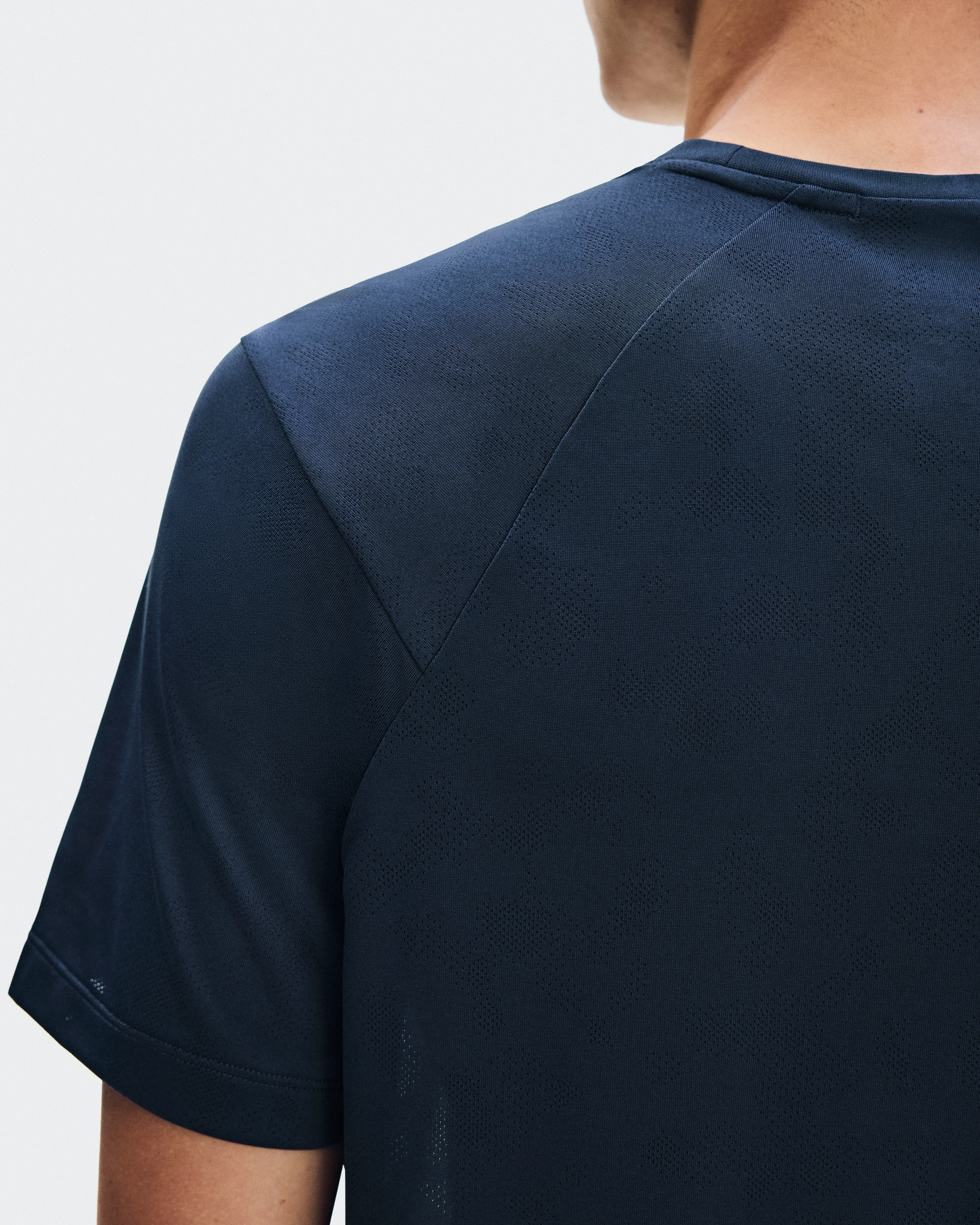 On Core-T Grid Navy Homme Hauts et t-shirts
