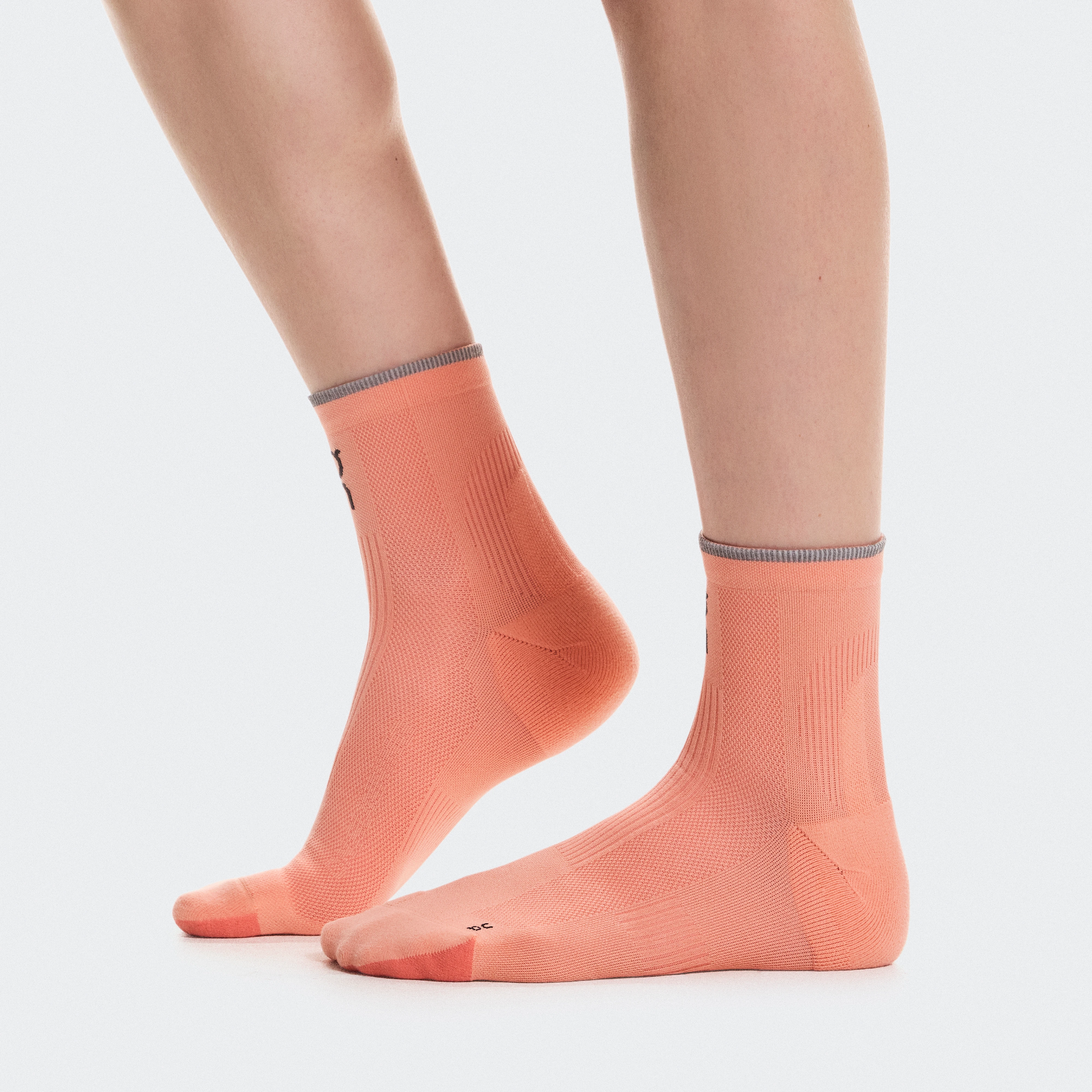 On Elite Run Sock Mid Sunstone & Reef Unisexe – Compétition, absorbantes, respirantes Chaussettes