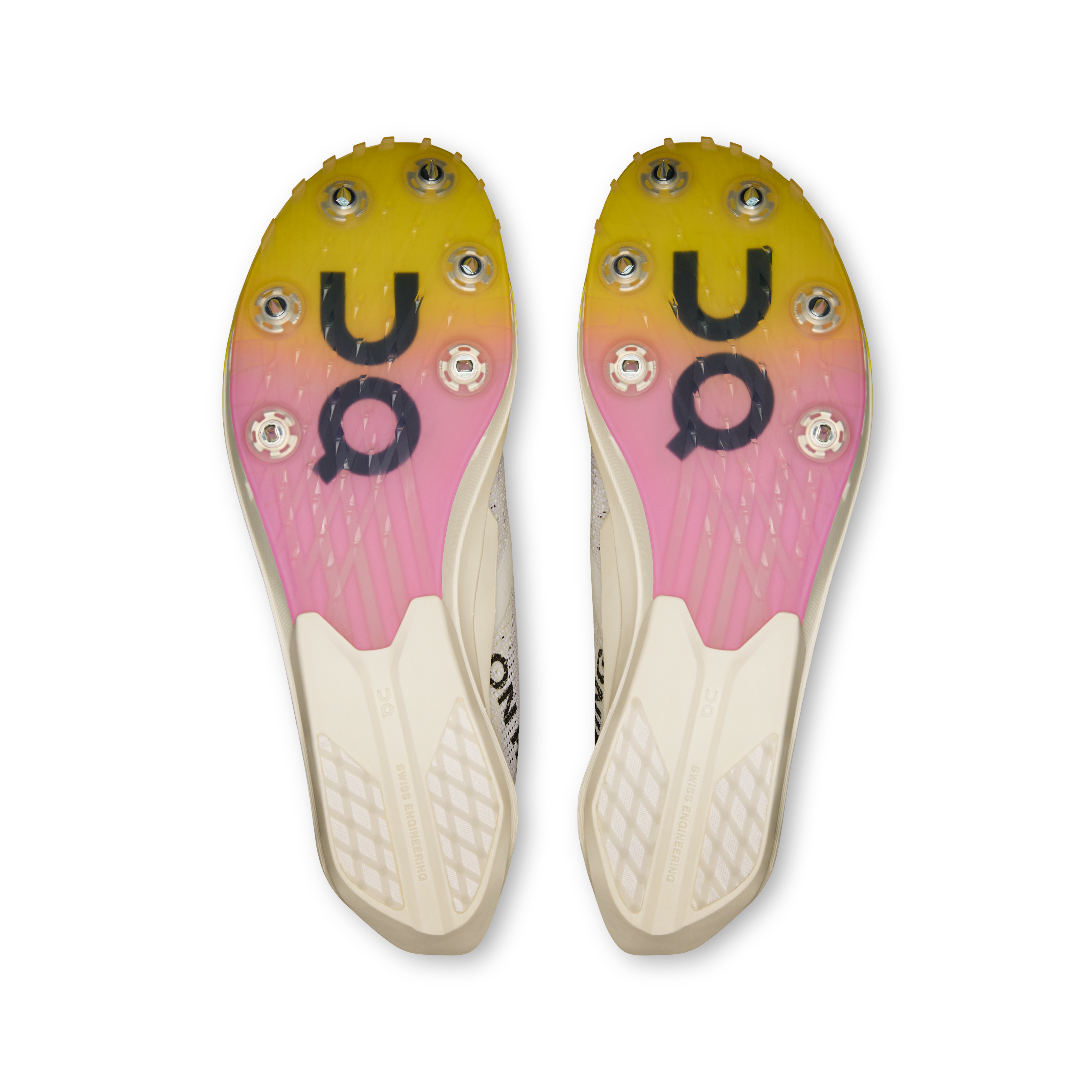 On Cloudspike Citius 2 White & Raspberry Femme Athlétisme Chaussures