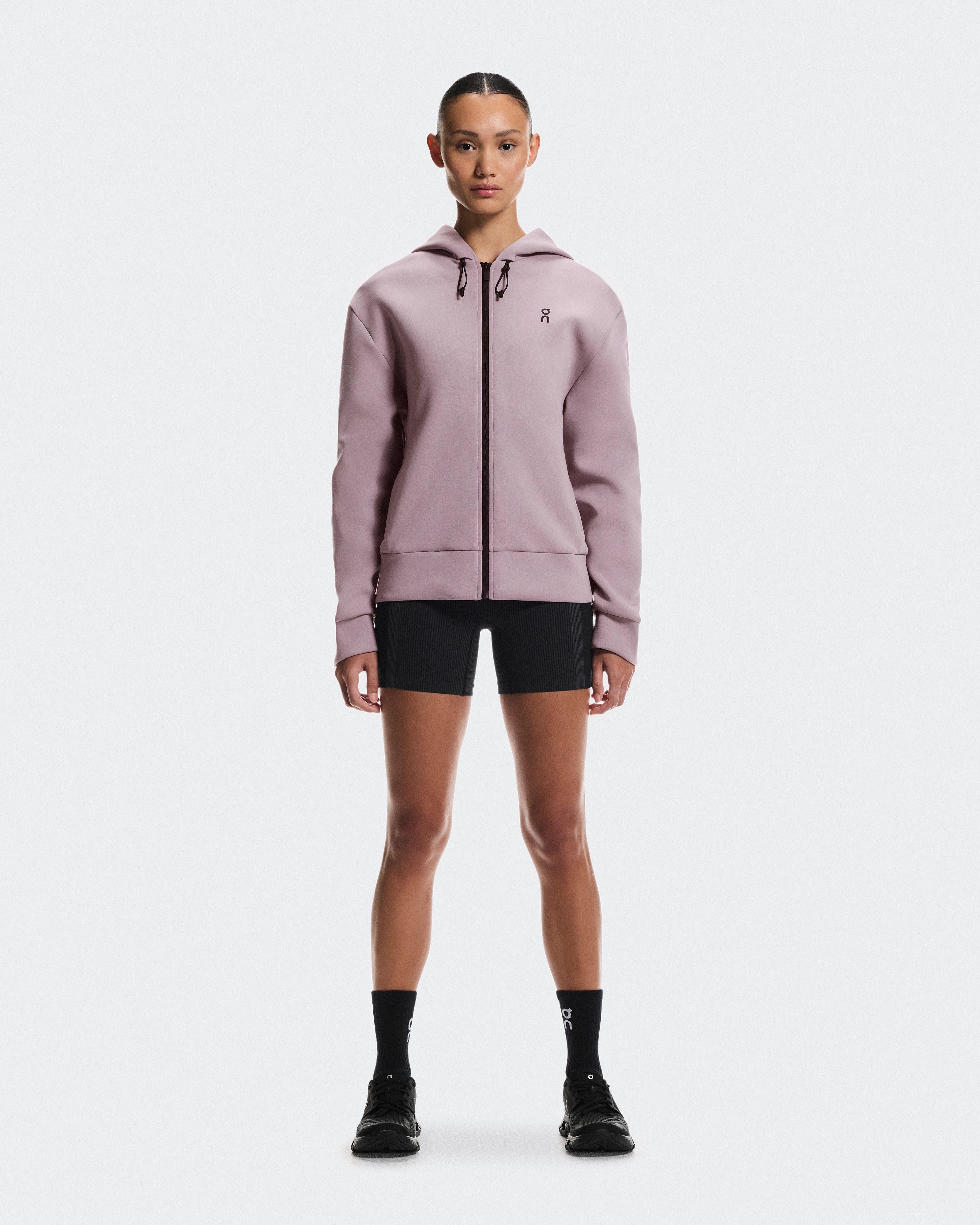 On Focus Tech Zip Hoodie Heron Femme Sweats à capuche et sweats