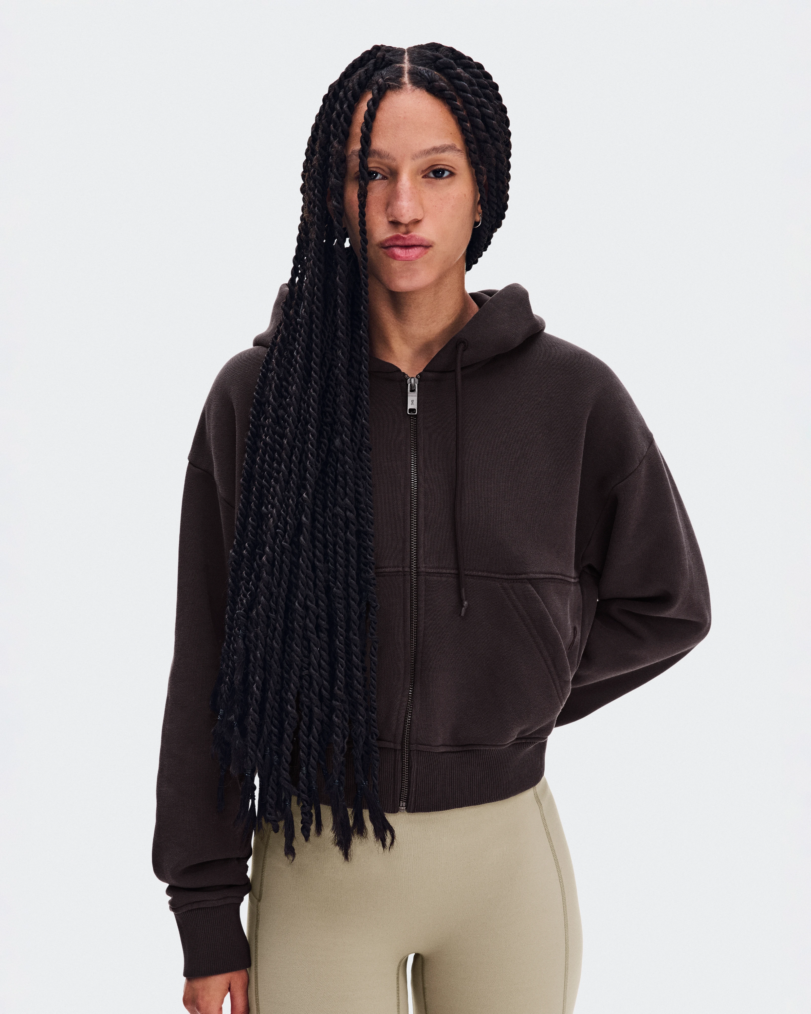 On Club Collective Full Zip Hoodie FKA Espresso Femme Sweats à capuche et sweats