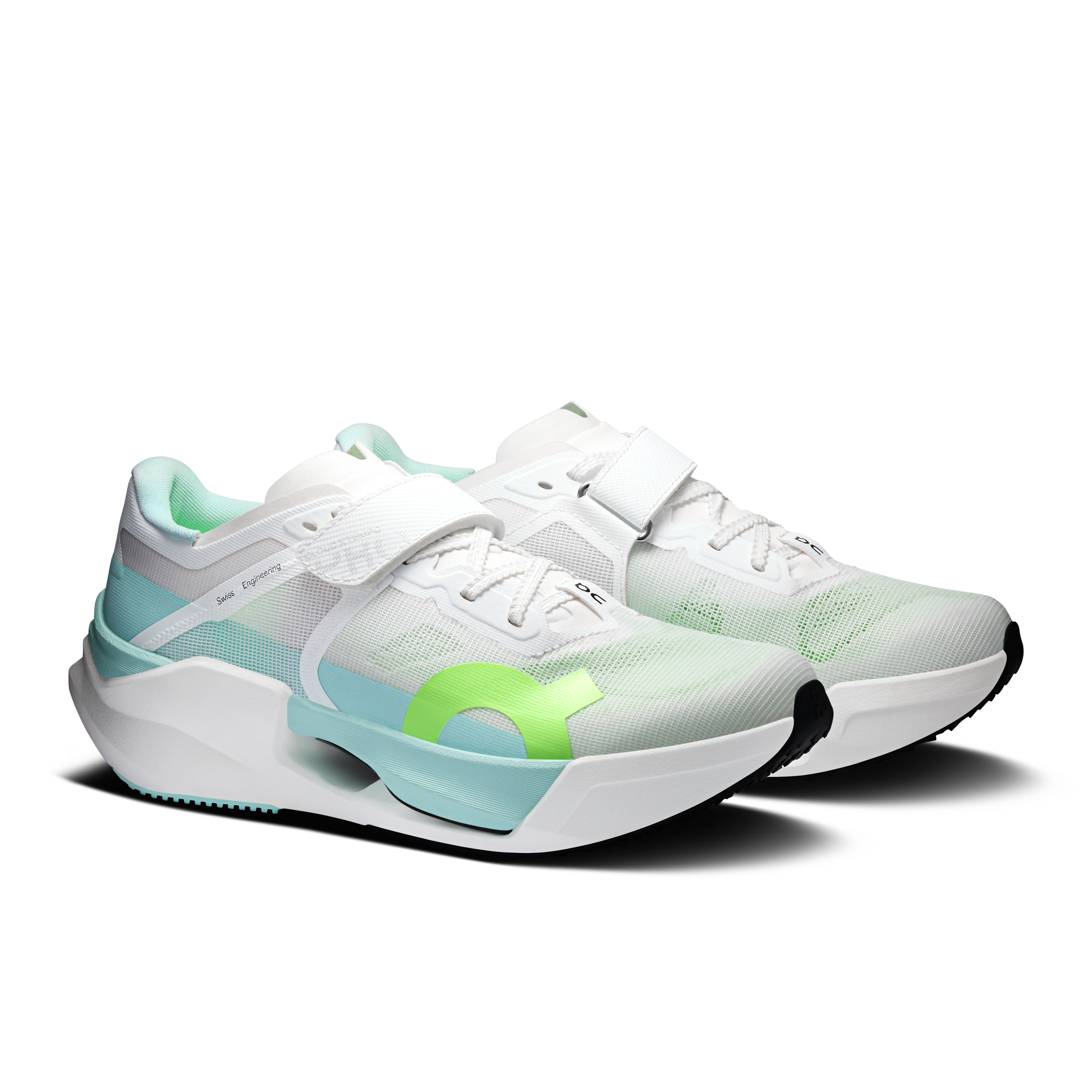 On Cloud X Tempo Pro White & Celeste Homme – Entraînement hybride, compétition de fitness hybride Chaussures