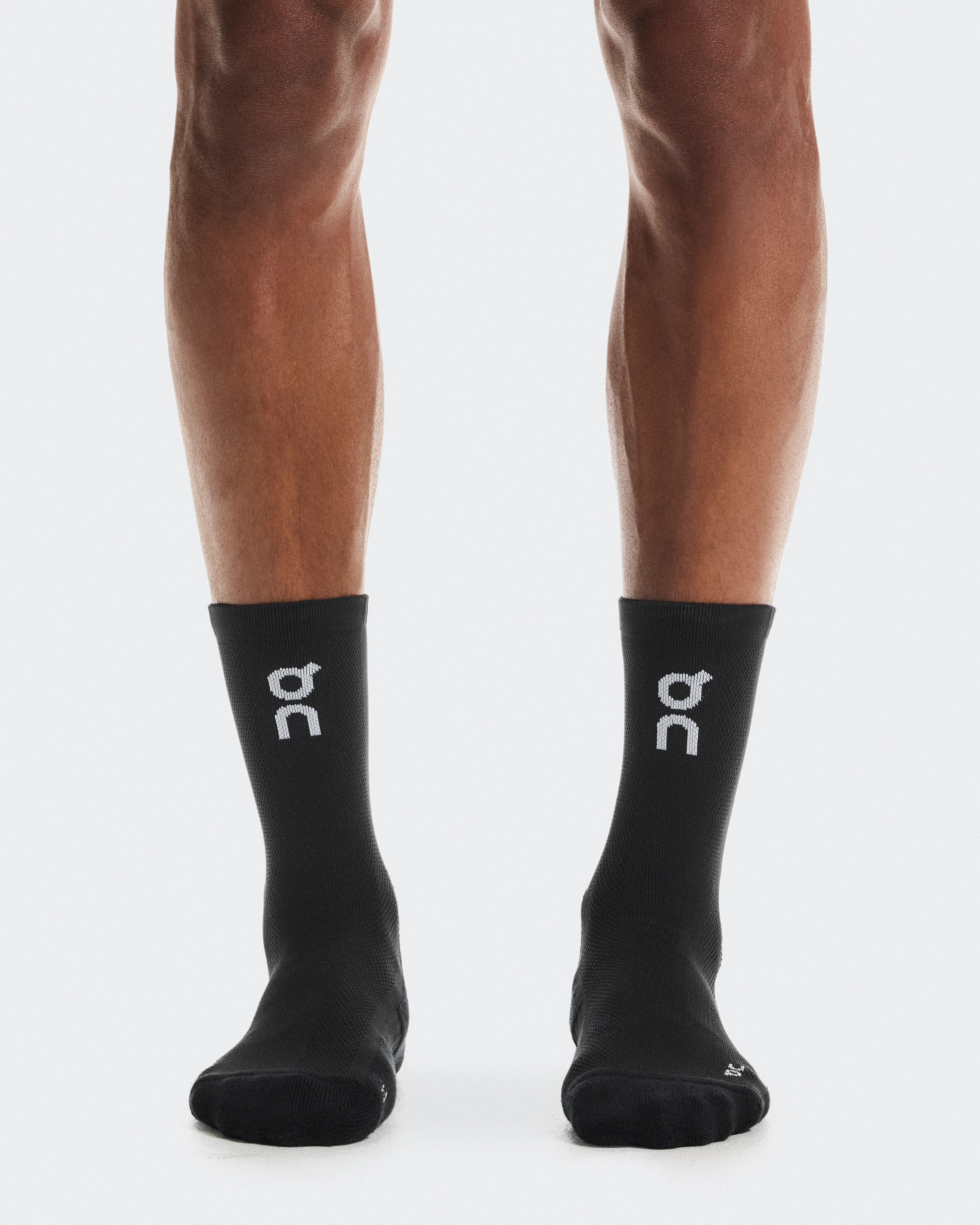 On Core Run Sock High 2P Black Unisexe Chaussettes
