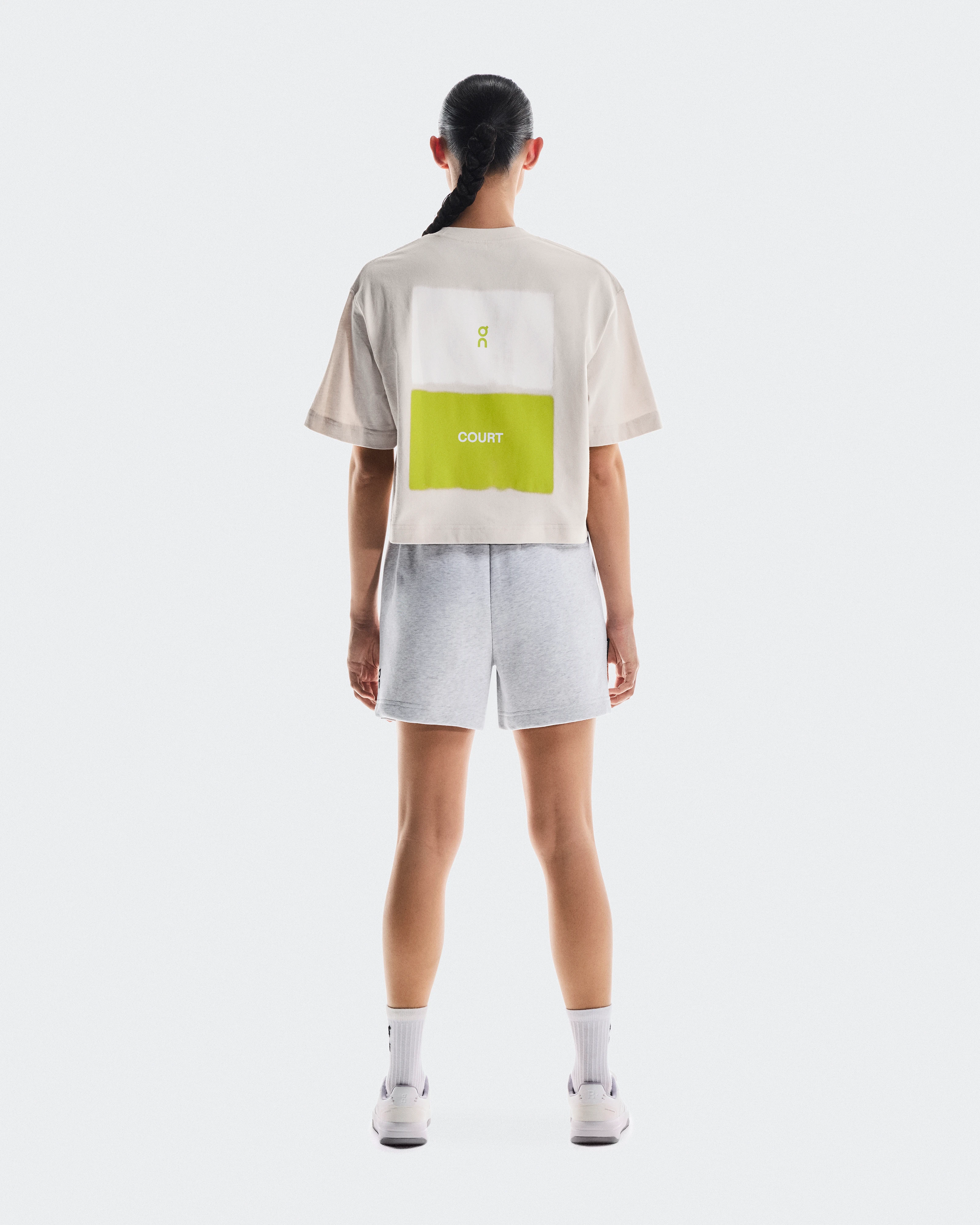 On Club Boxy-T Graphic Silver Femme Hauts et t-shirts
