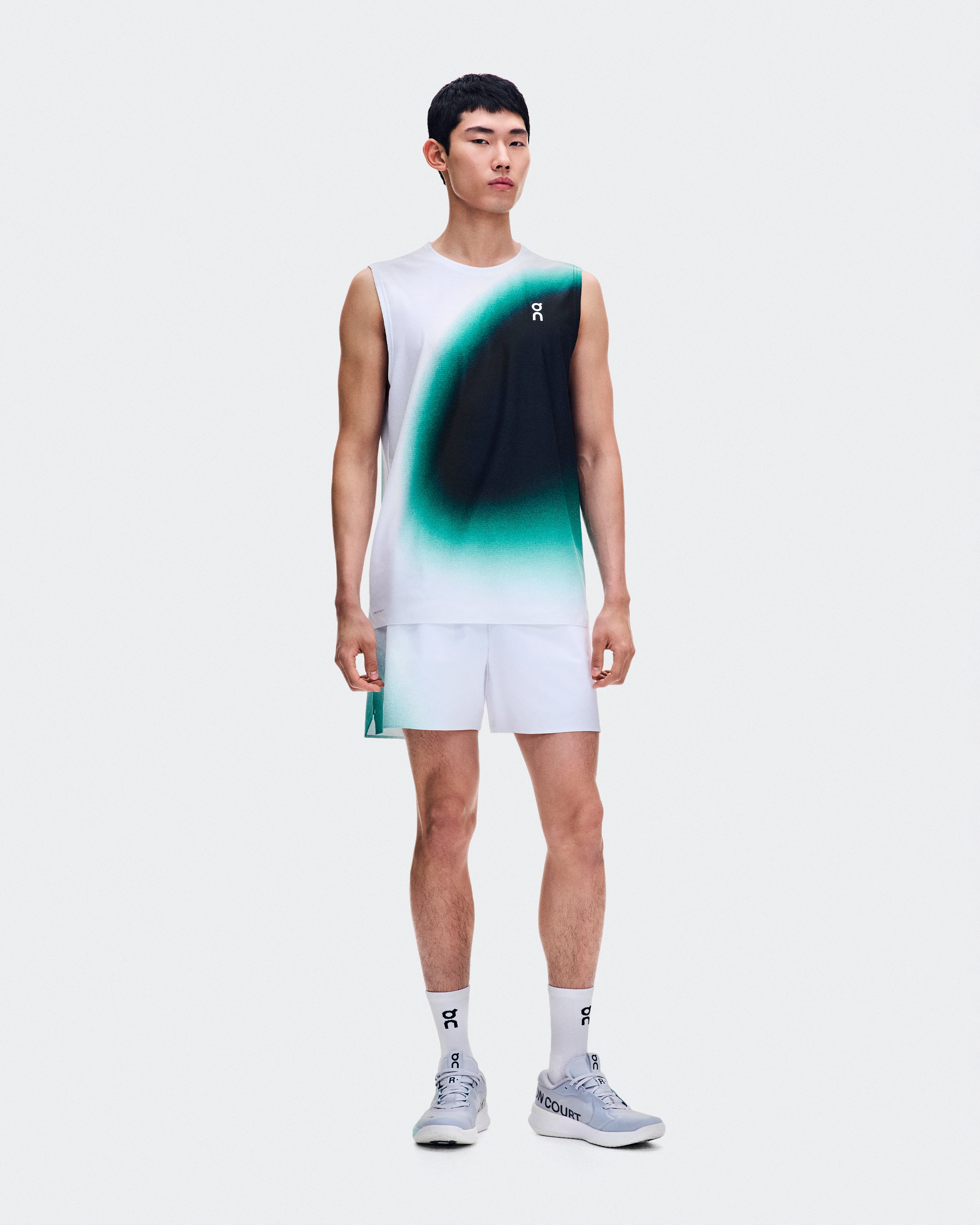 On Court Tank Swing White & Neem Homme Hauts et t-shirts