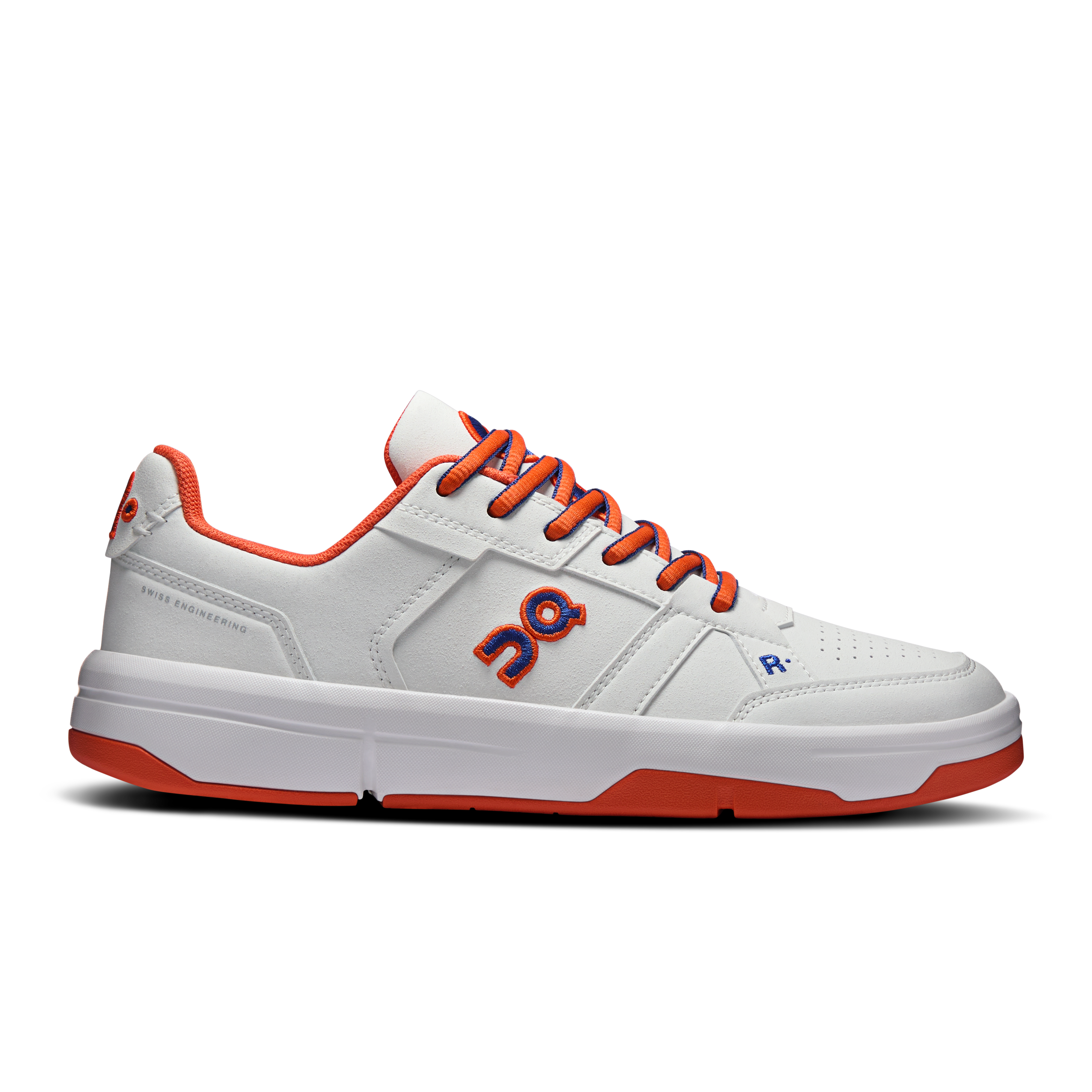 On THE ROGER Clubhouse Varsity White & Flame Femme – Quotidien Chaussures