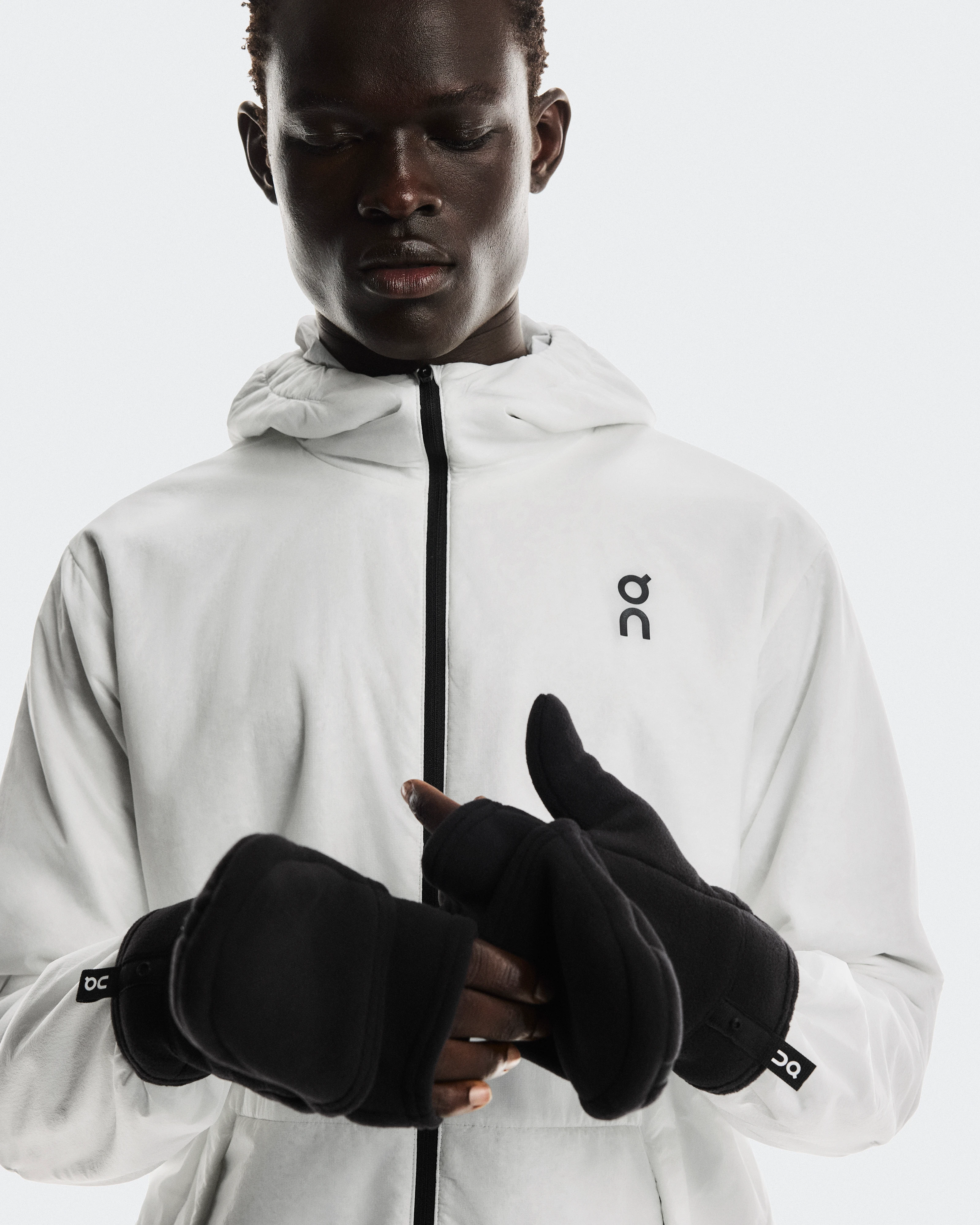 On Fleece Mitten Black Unisexe Gants