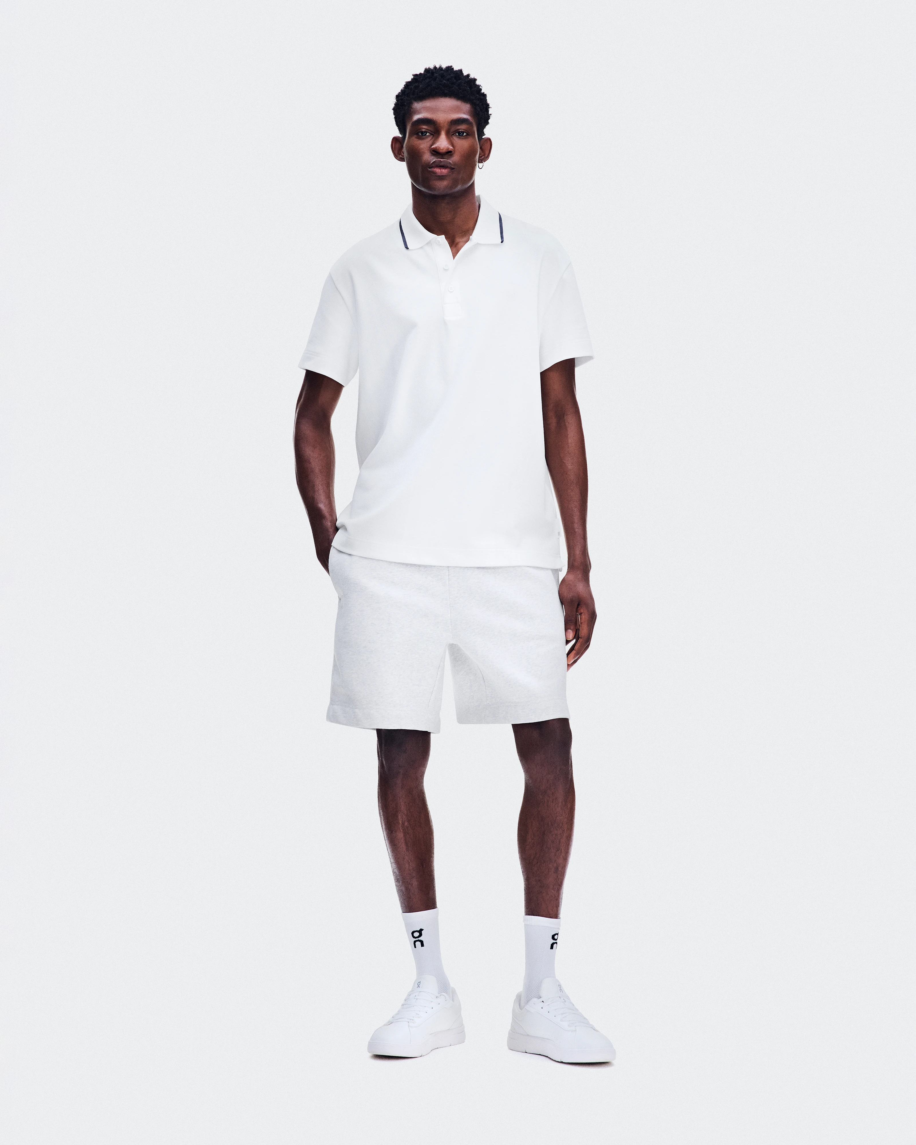 On Courtside Polo All White Homme Hauts et t-shirts