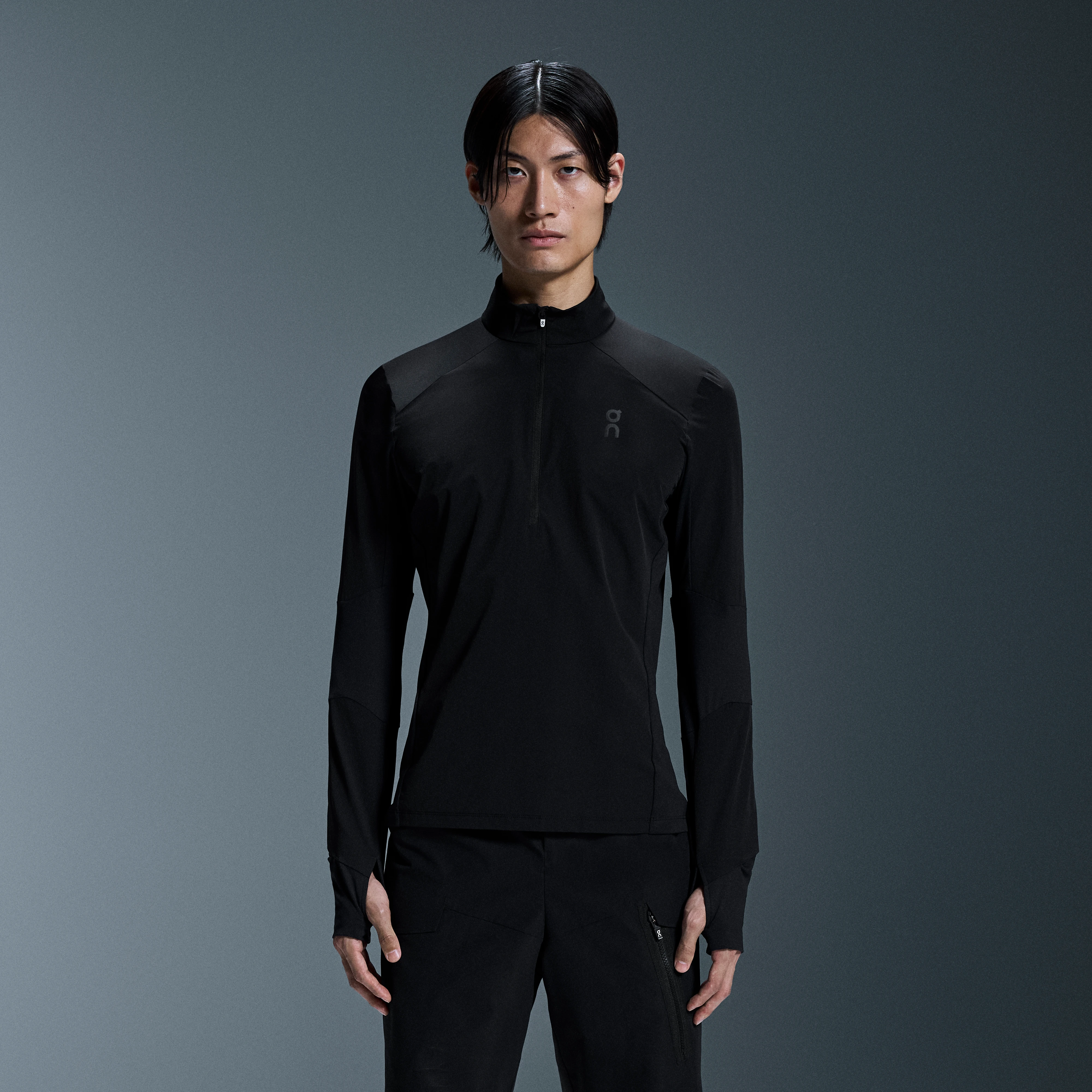 On Trail Breaker Black Homme – Un haut respirant, imperméable pour courir sous la pluie Sweats à capuche et sweats
