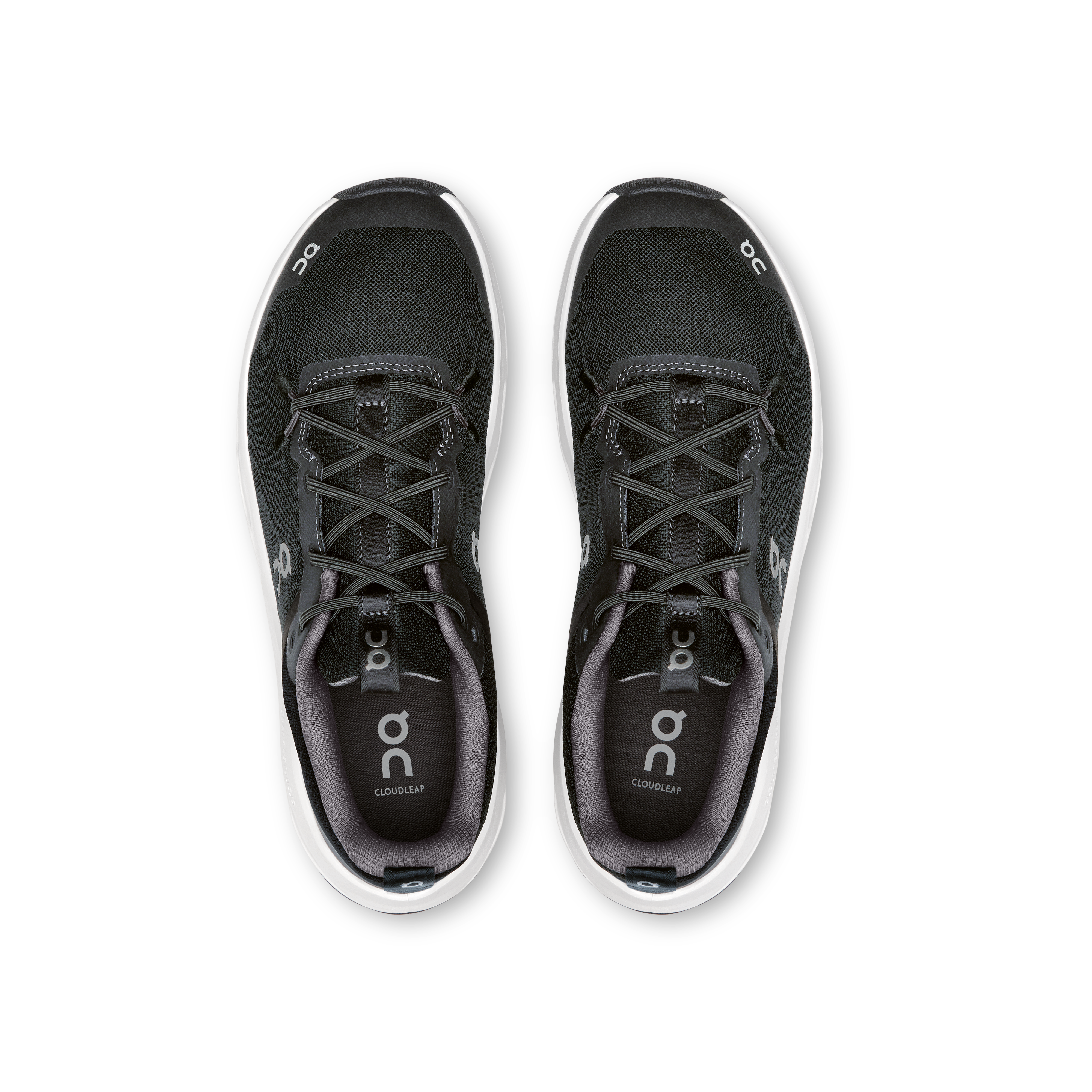 On Cloudleap Black & White Ados Active Life Chaussures