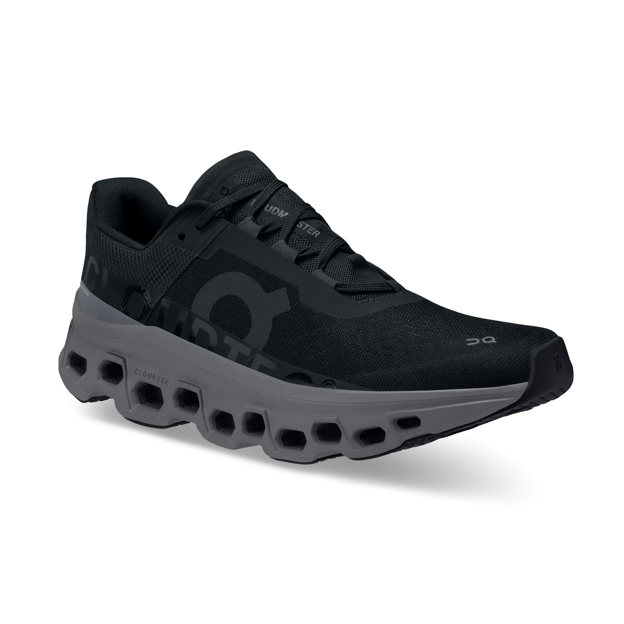 On Cloudmonster Black & Magnet Femme Running sur route Chaussures