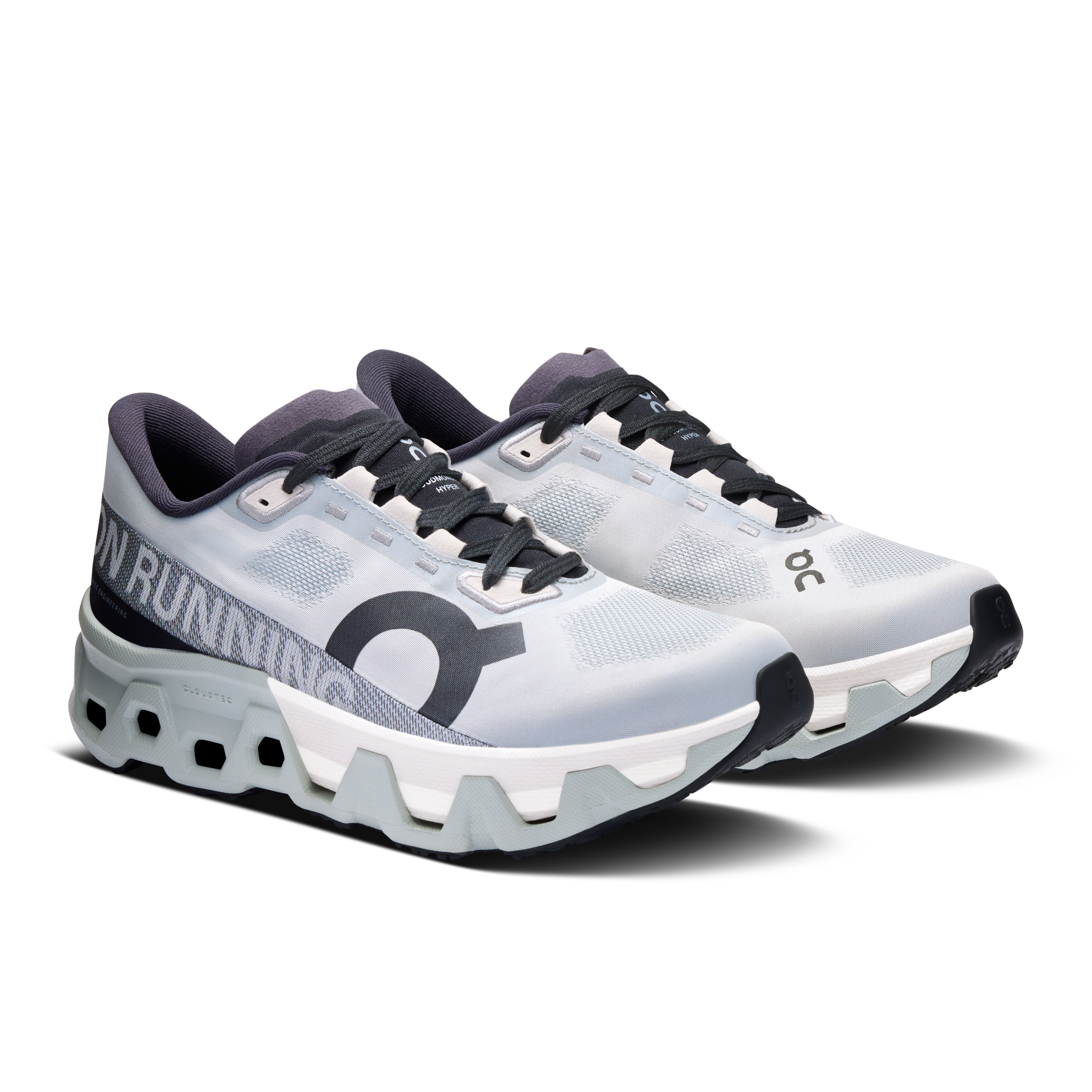 On Cloudmonster Hyper Glacier & Ivory Femme Running sur route Chaussures