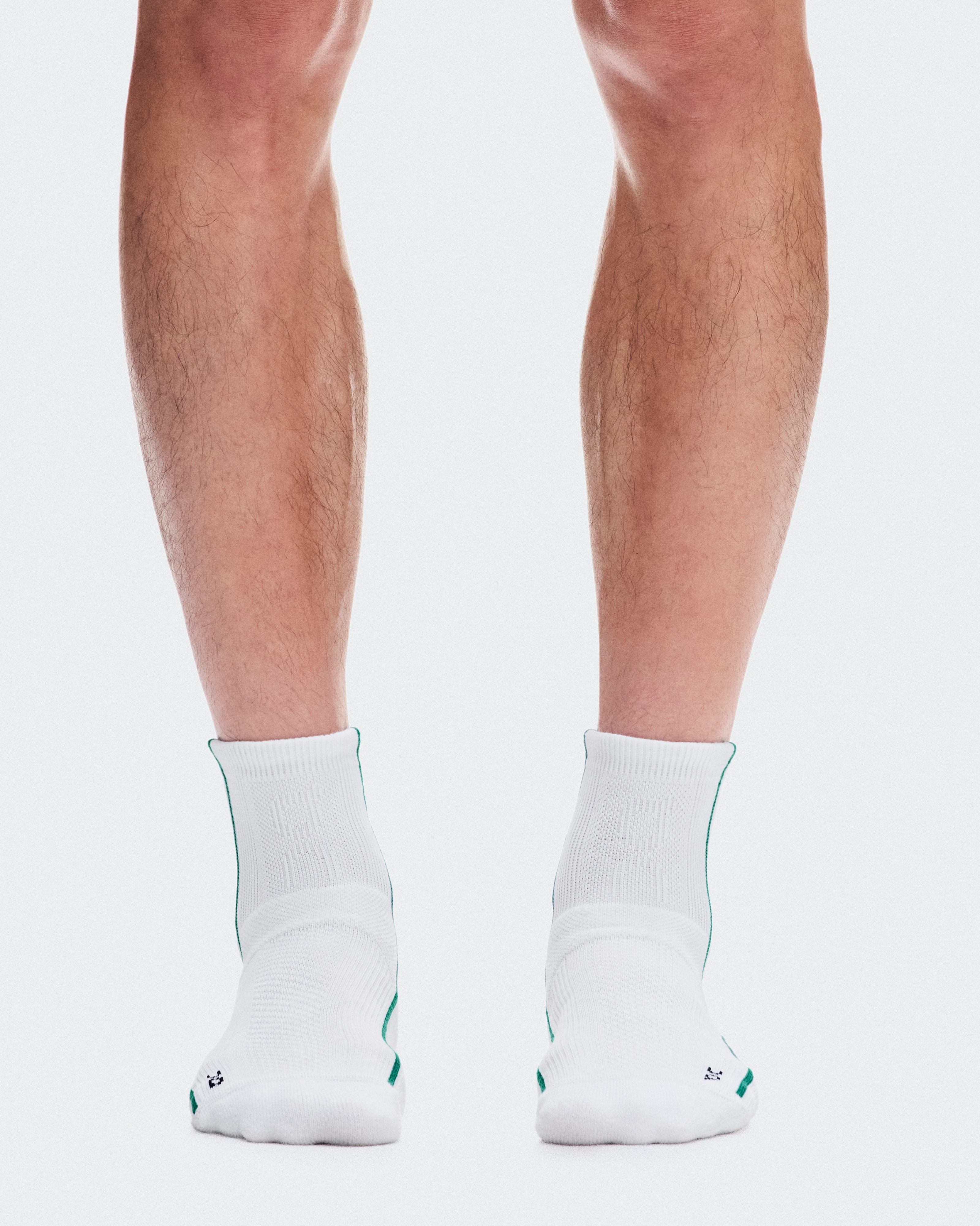 On Court Sock Mid White & Neem Unisexe Chaussettes