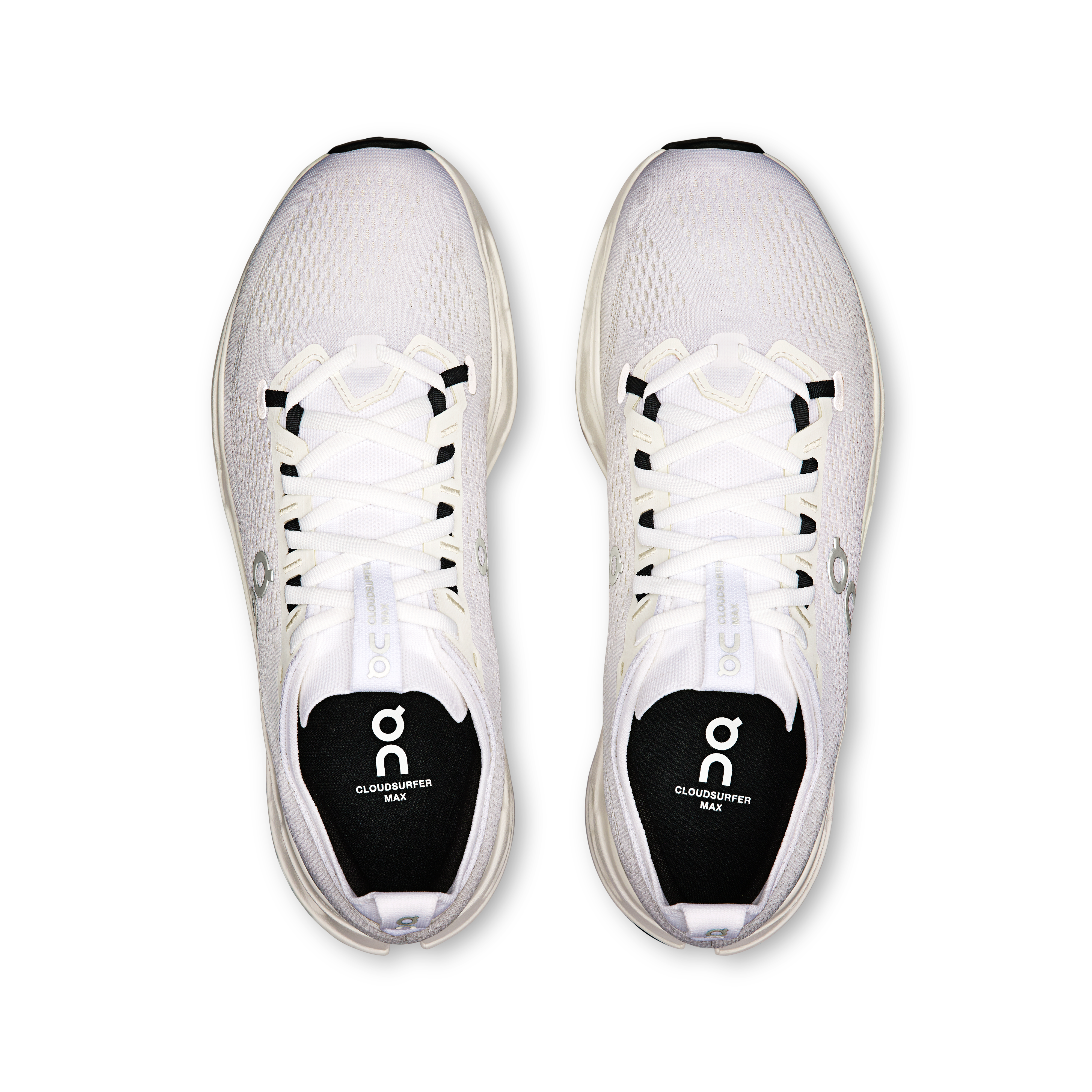 On Cloudsurfer Max Wide White & White Homme Running sur route Chaussures