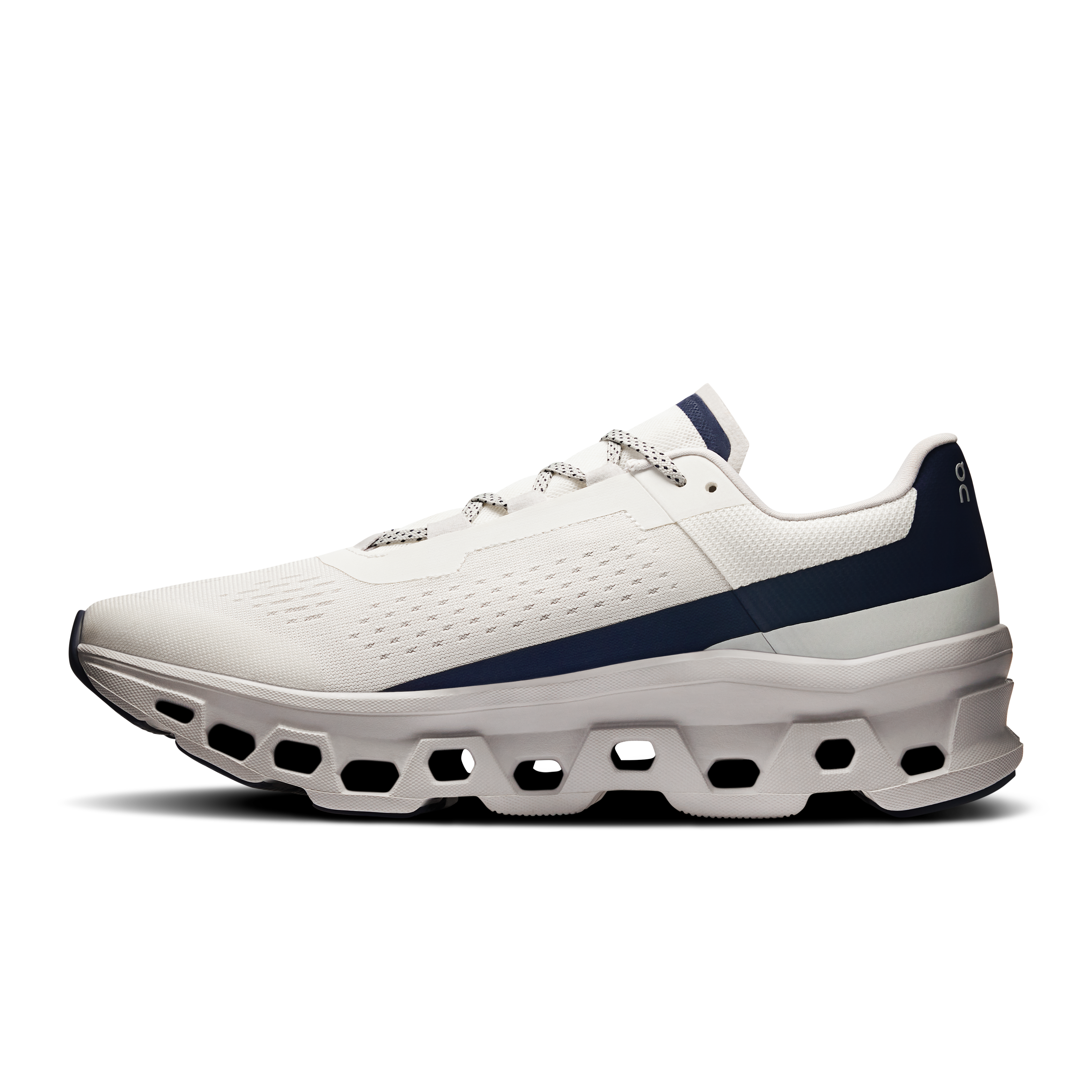 On Cloudmonster Ivory & Midnight Homme Running sur route Chaussures