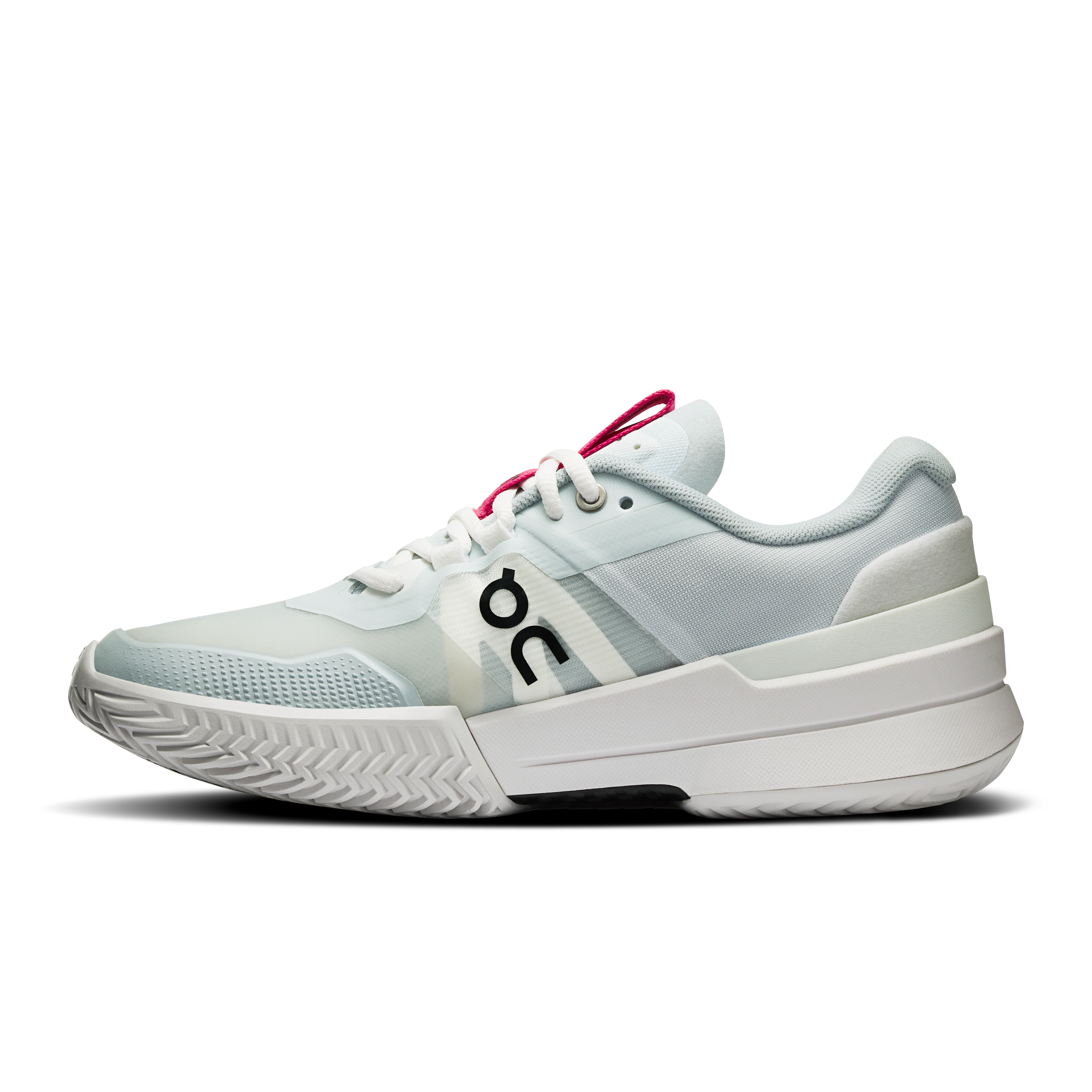 On THE ROGER Pro 2 Arctic & Pink Femme Tennis Chaussures