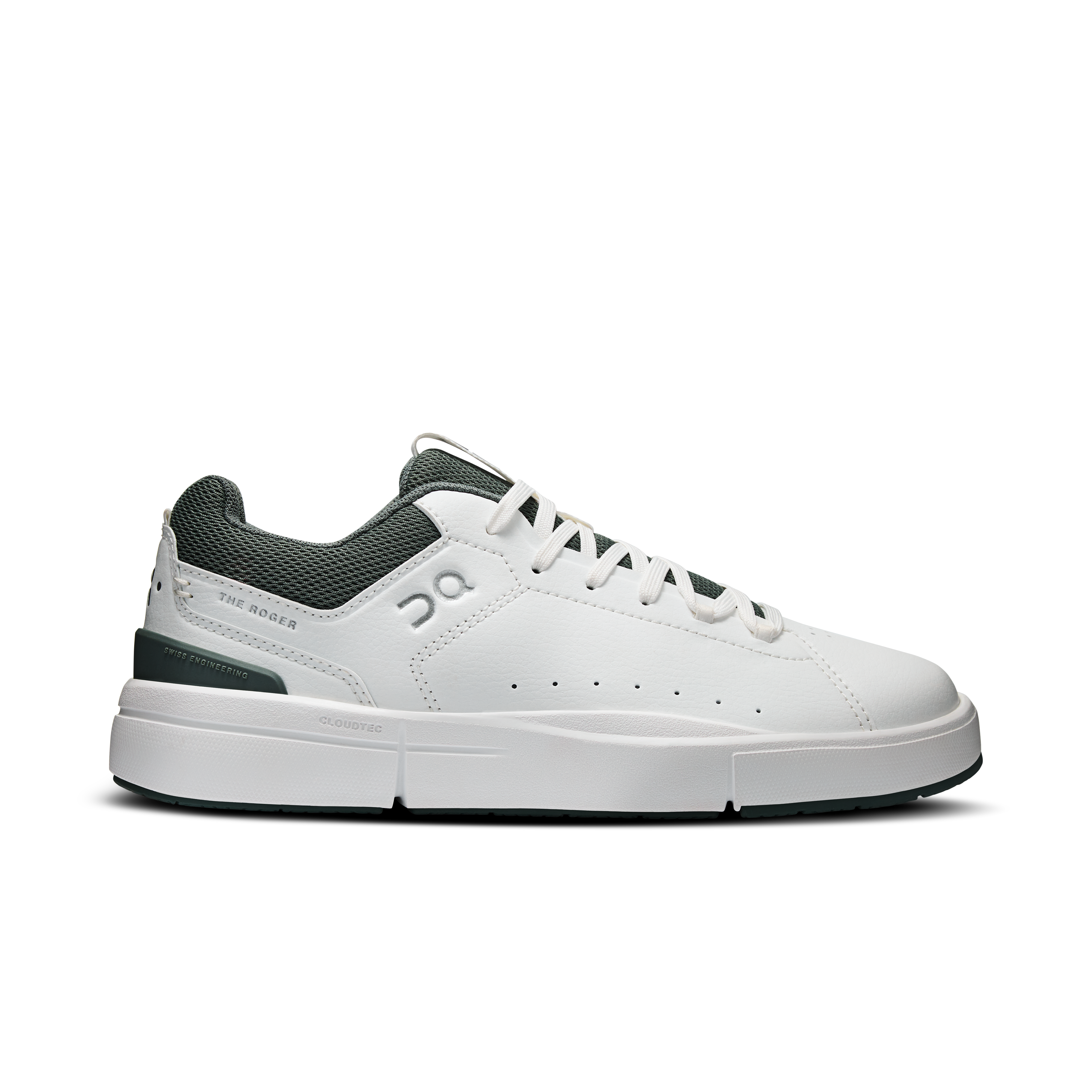 On THE ROGER Youth White & Olive Ados – Quotidien, inspirée du tennis, 8-12&nbsp;ans Chaussures