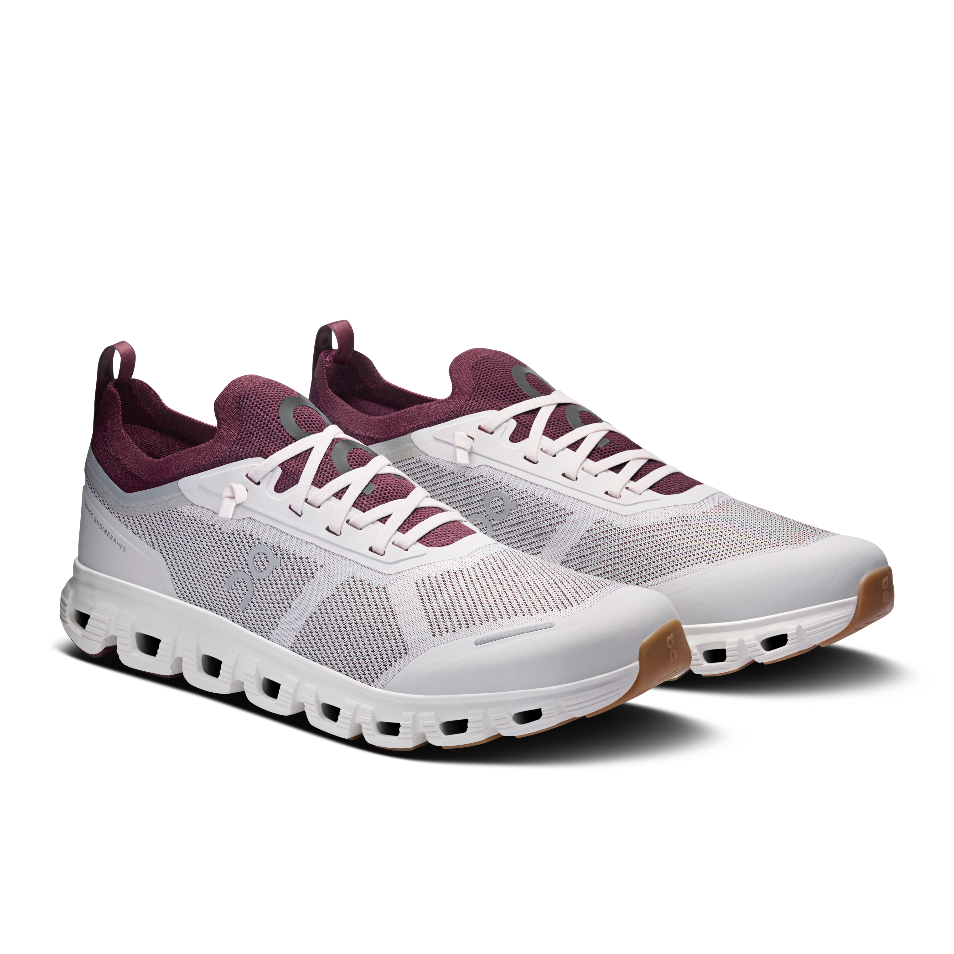 On Cloud 6 Versa Silver & Maroon Homme Active Life Chaussures