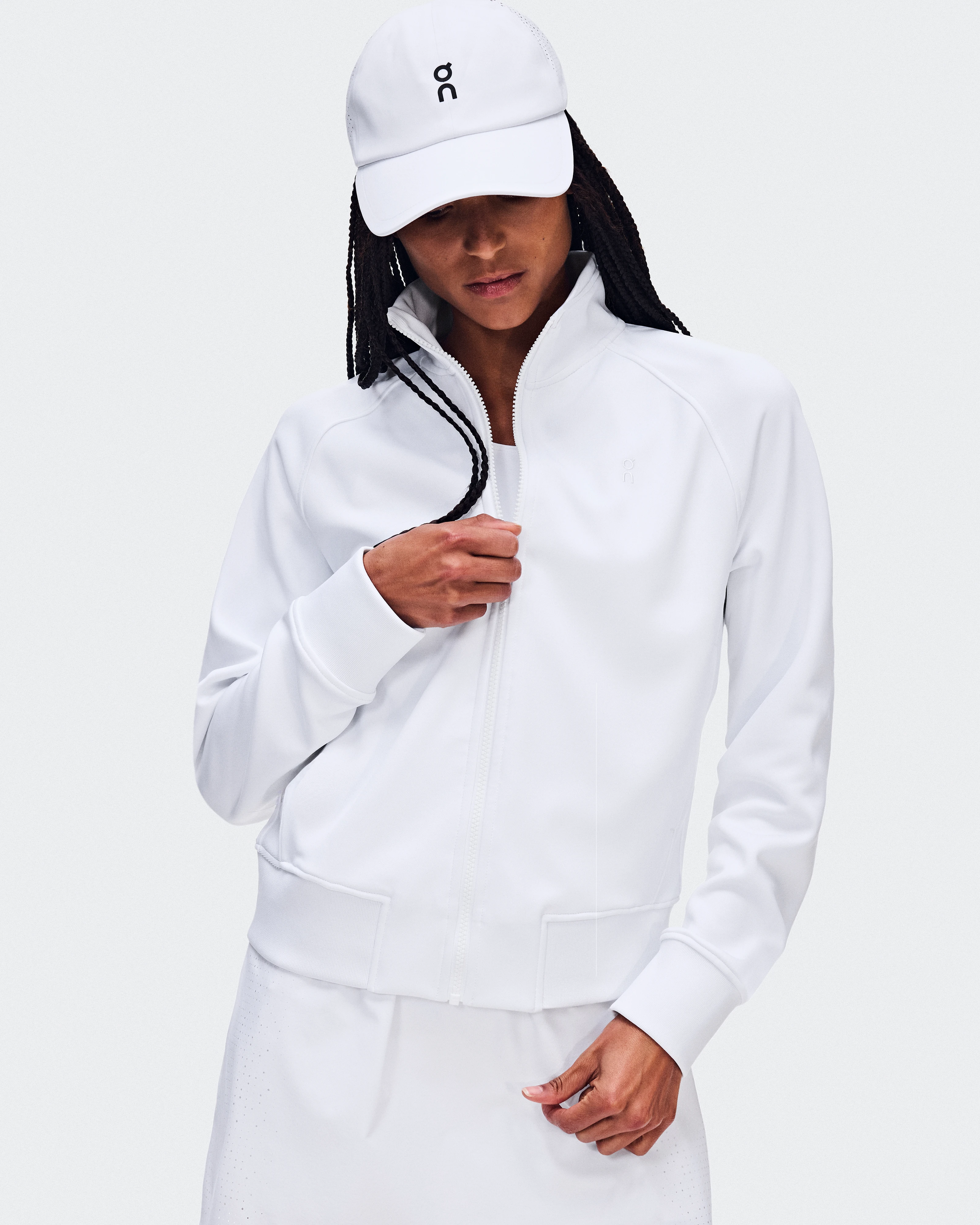 On Courtside Full Zip LDN White Femme