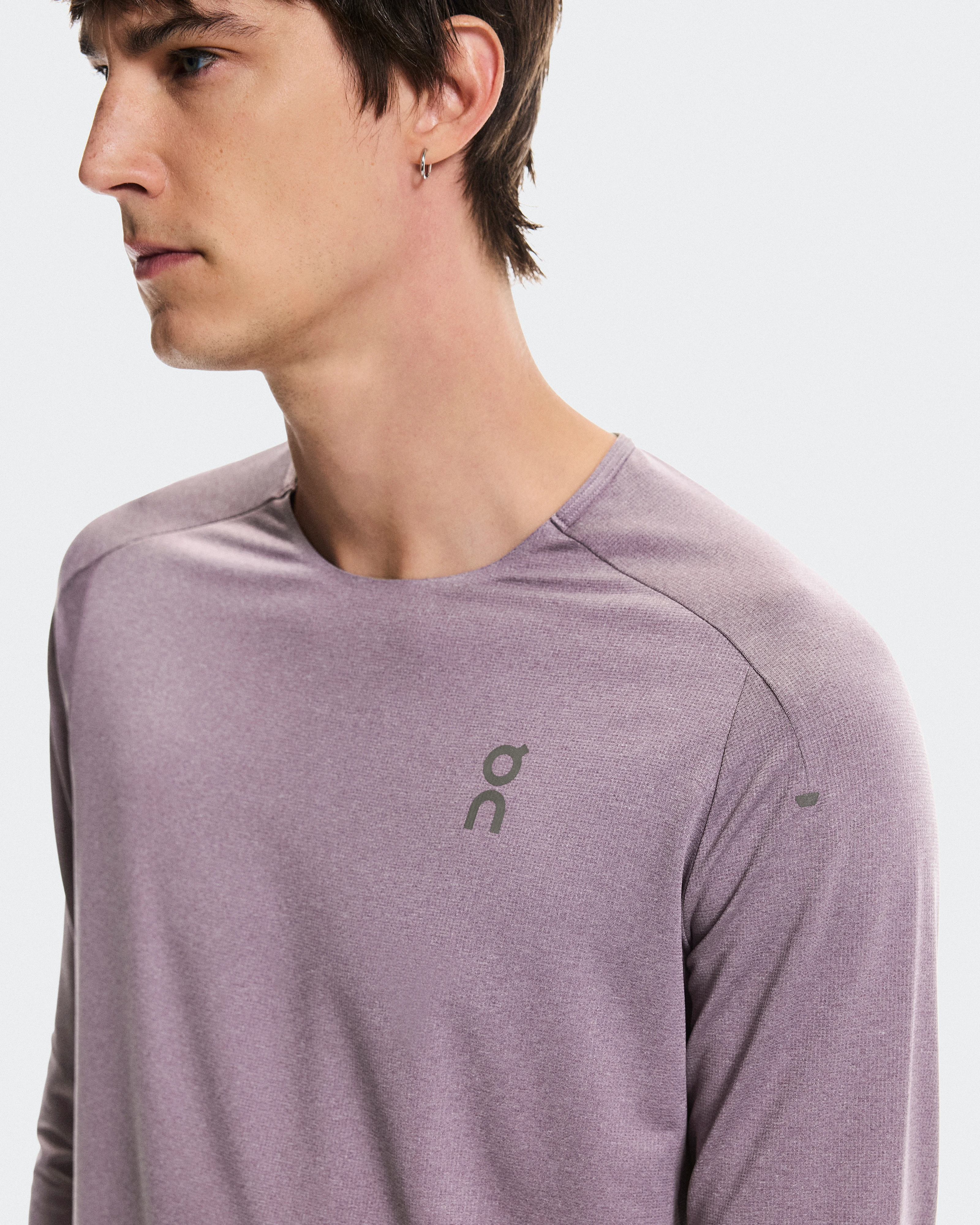 On Performance Long-T Dewberry & Eclipse Homme Hauts et t-shirts