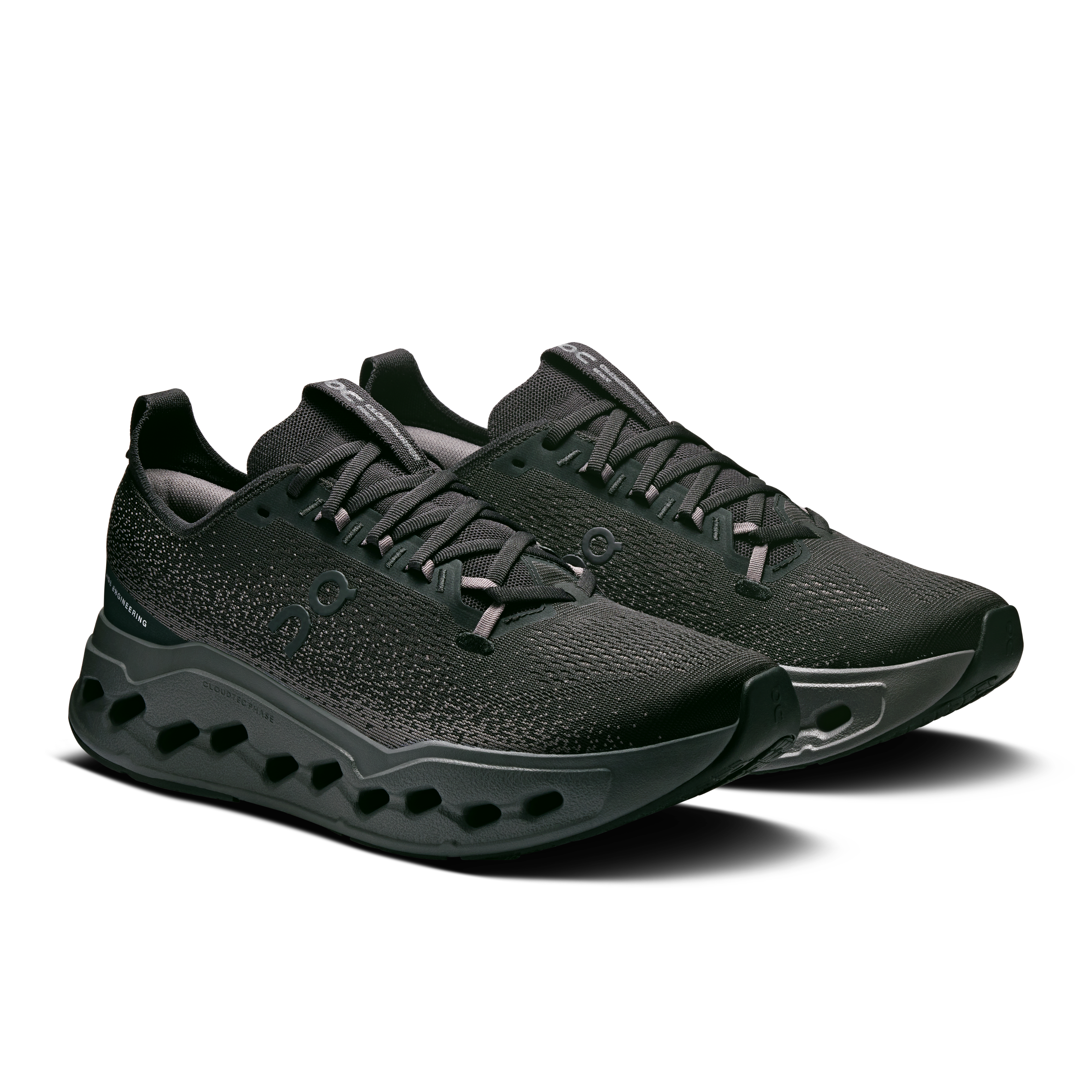 On Cloudsurfer Max Black & Eclipse Homme Running sur route Chaussures