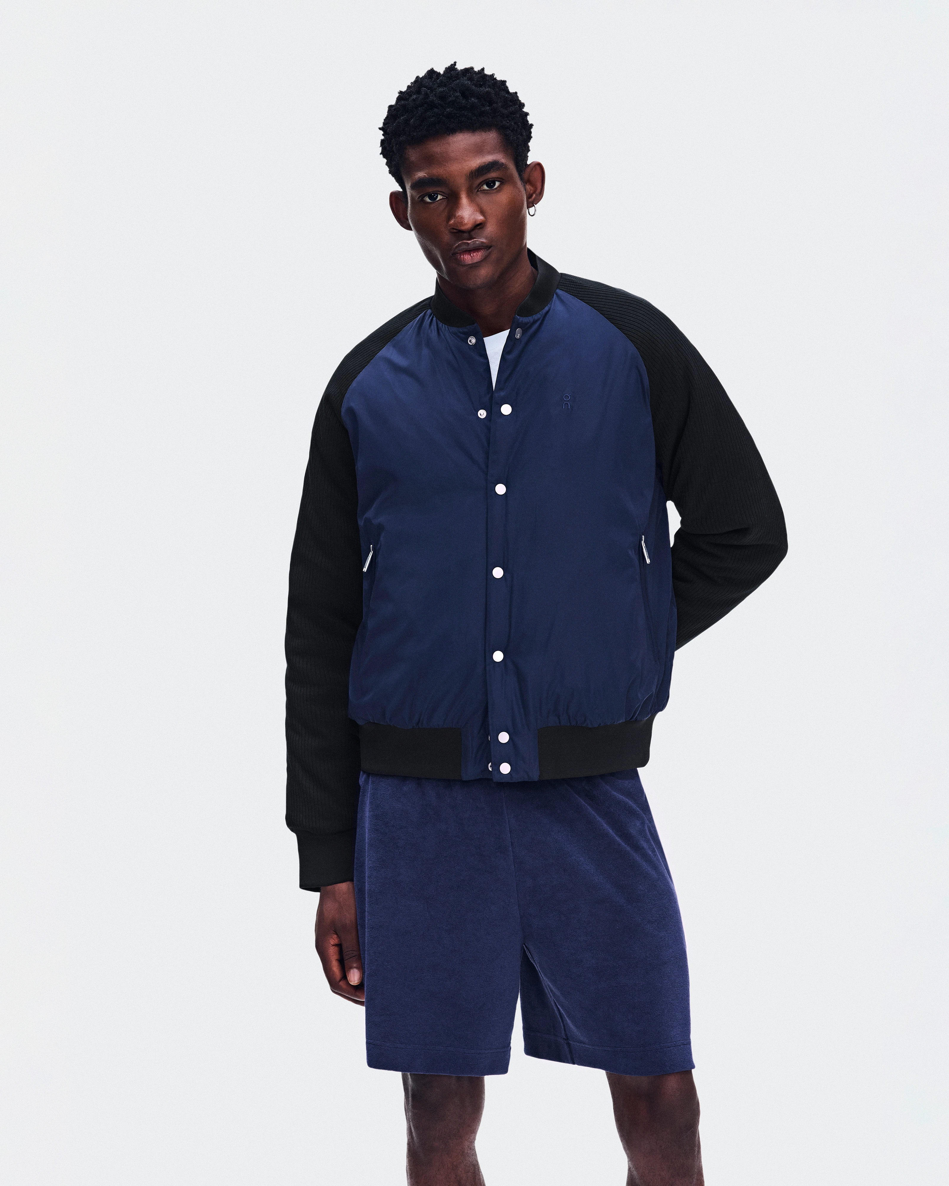 On Courtside Bomber Inkwell & Black Homme Vestes