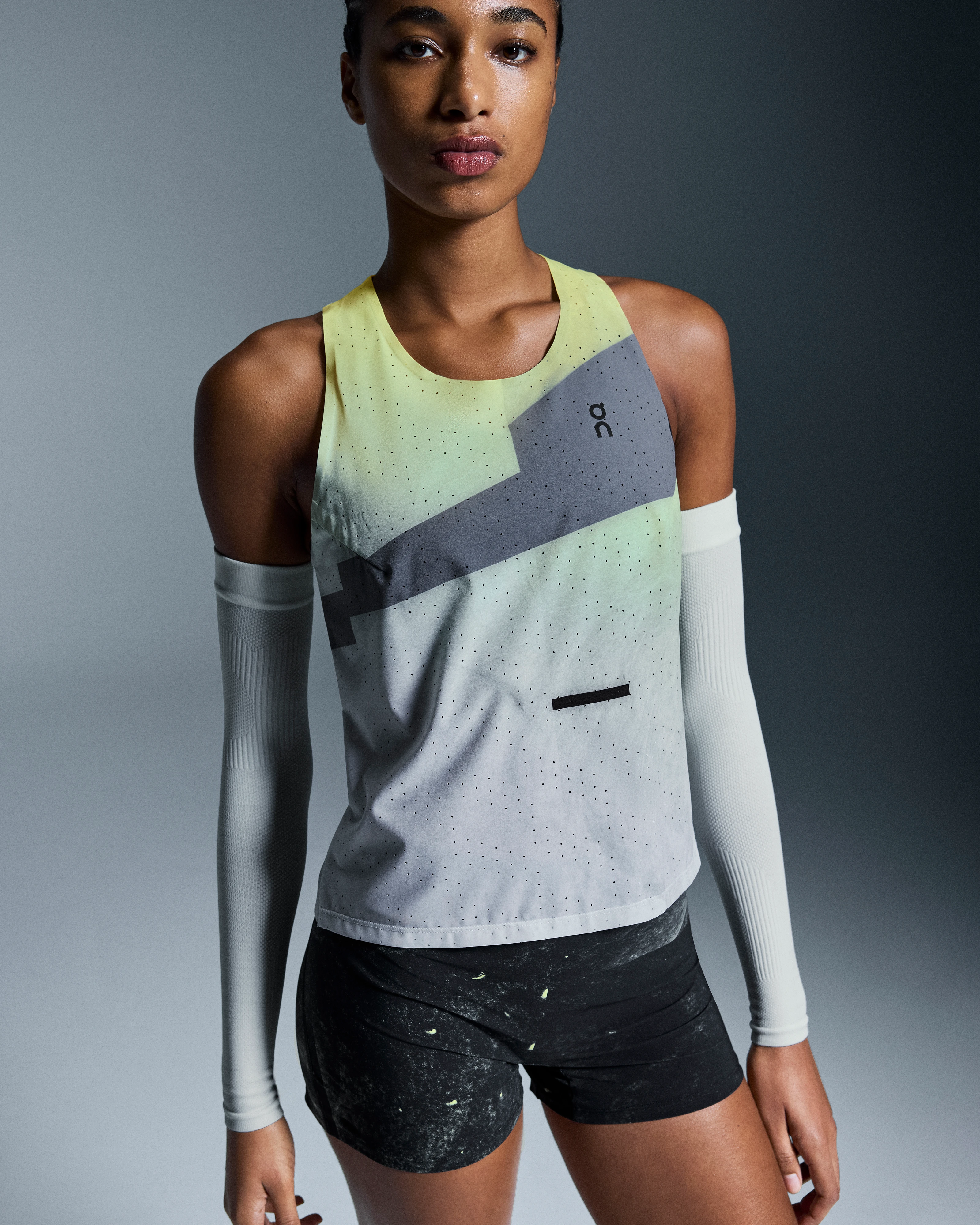 On Race Singlet Limelight & Glacier Femme Hauts et t-shirts