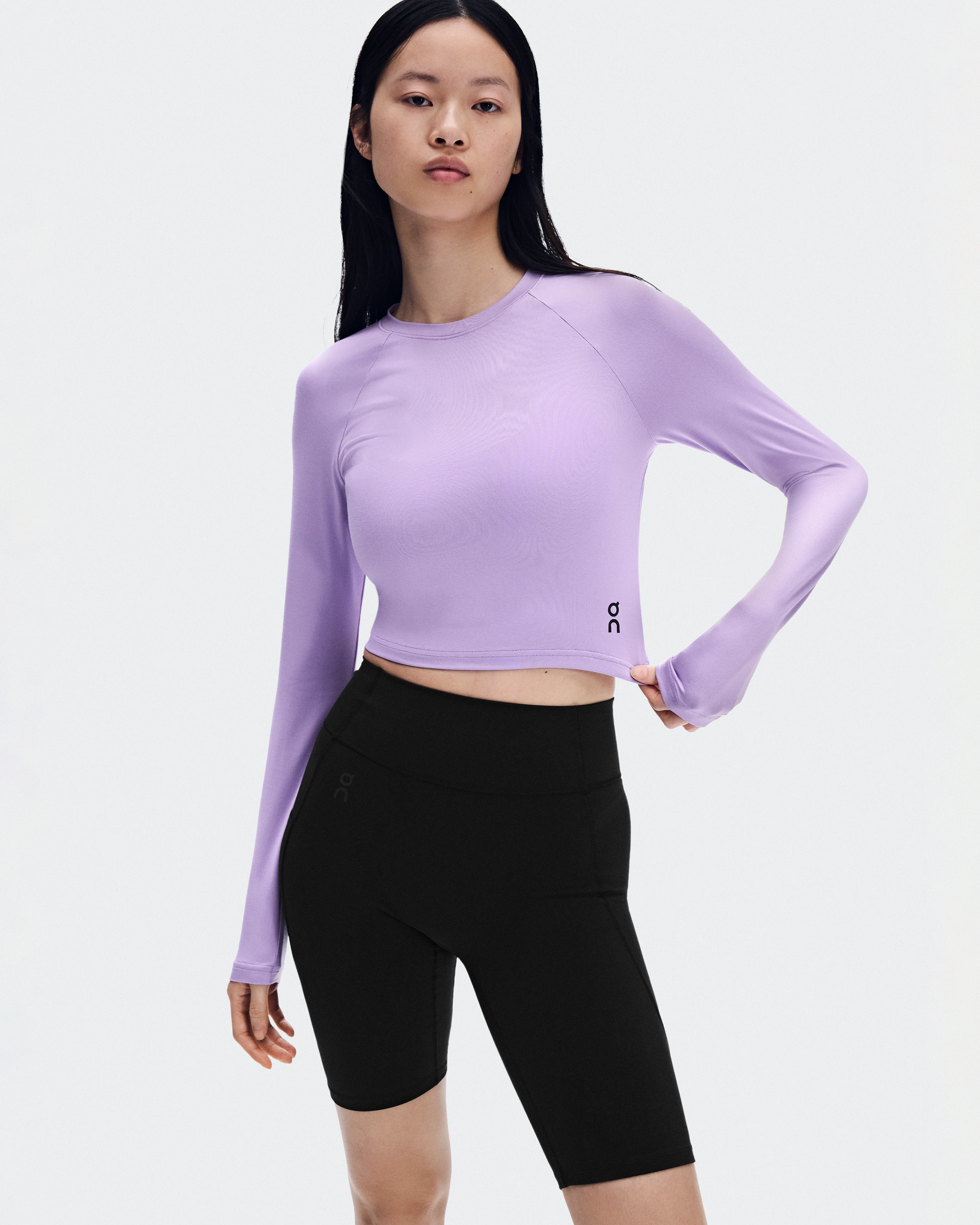 On Studio Long-T Crop Bloom Femme Hauts et t-shirts