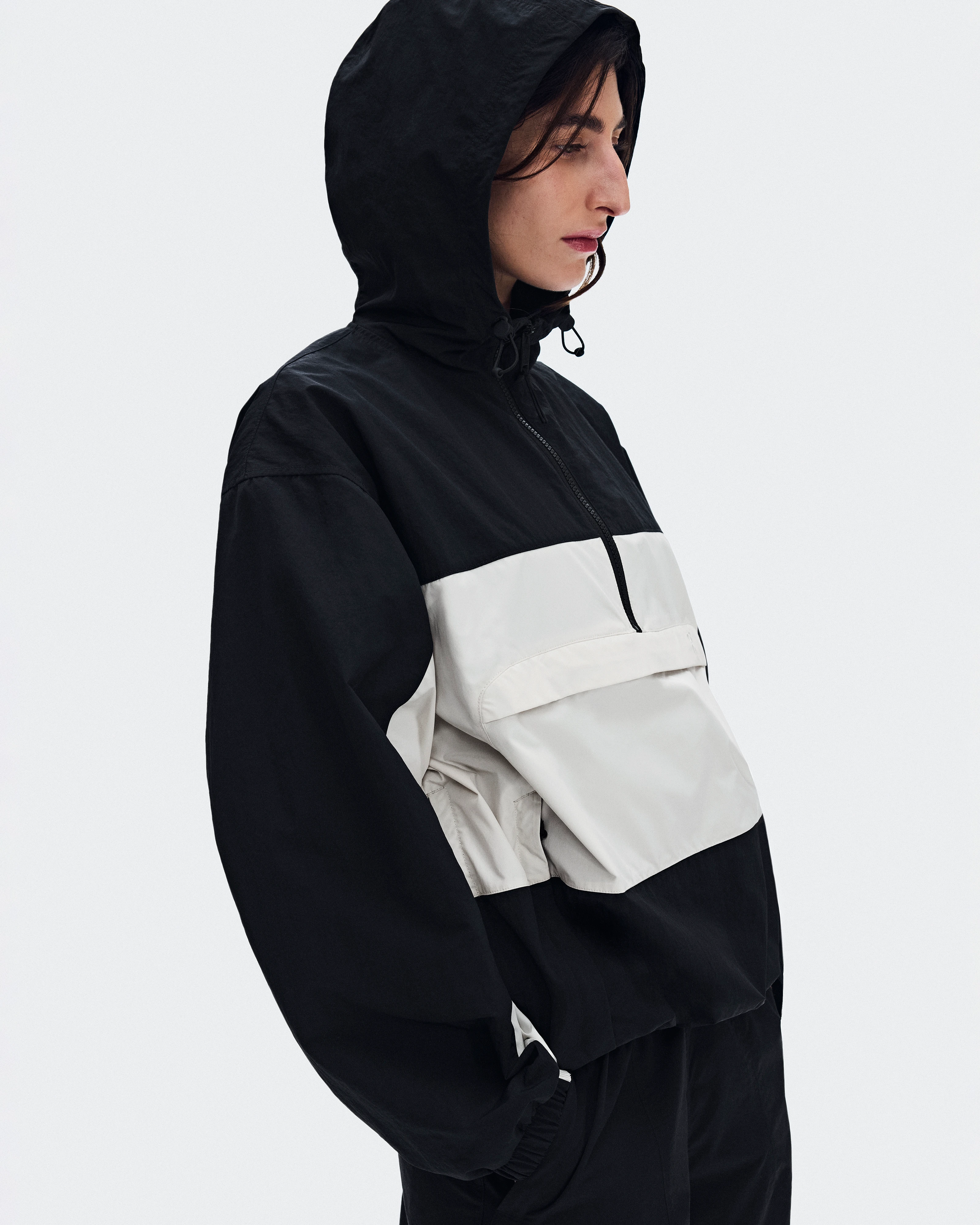 On Half-Zip Anorak Black Femme Vestes
