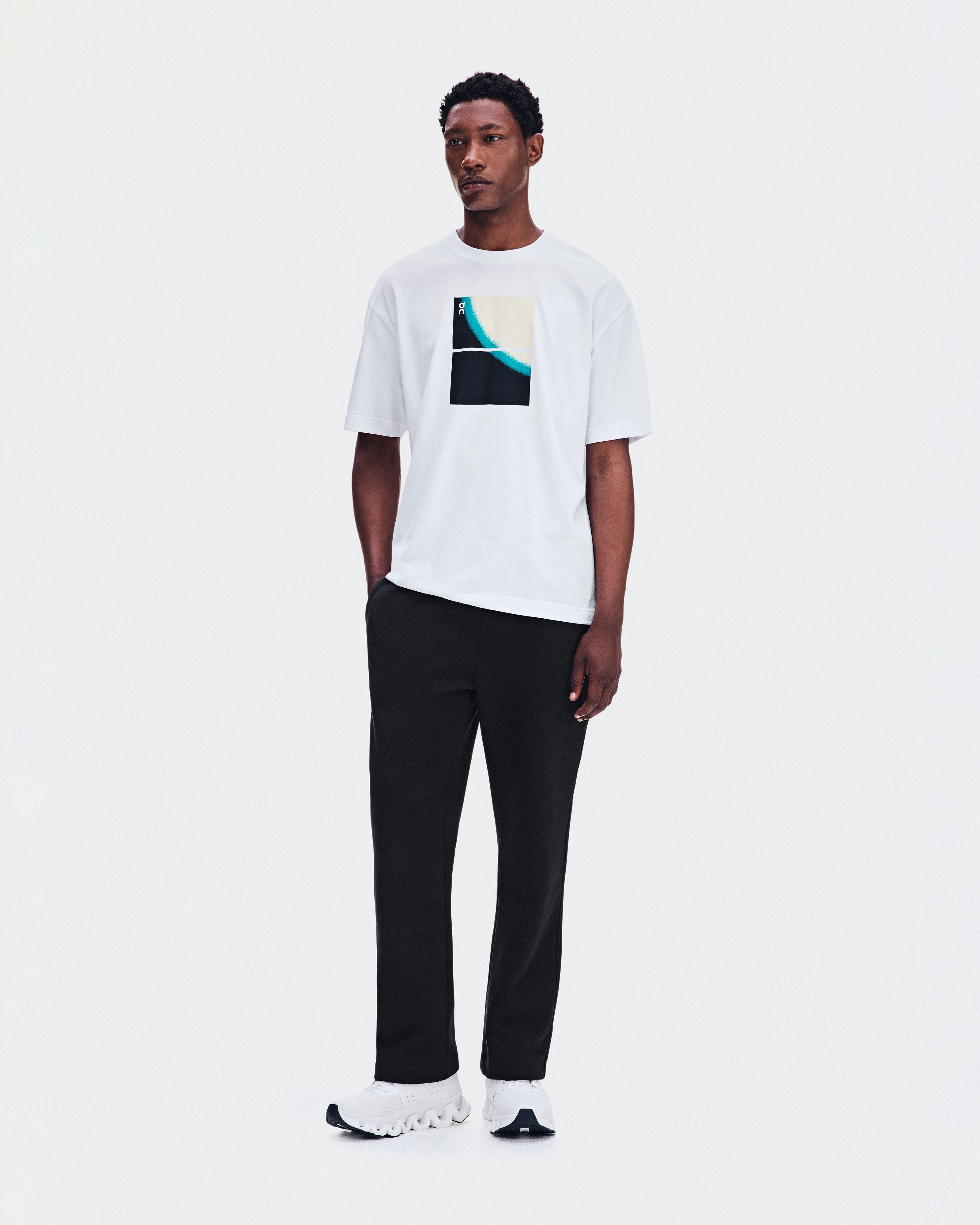 On Club-T Swing White Homme Hauts et t-shirts