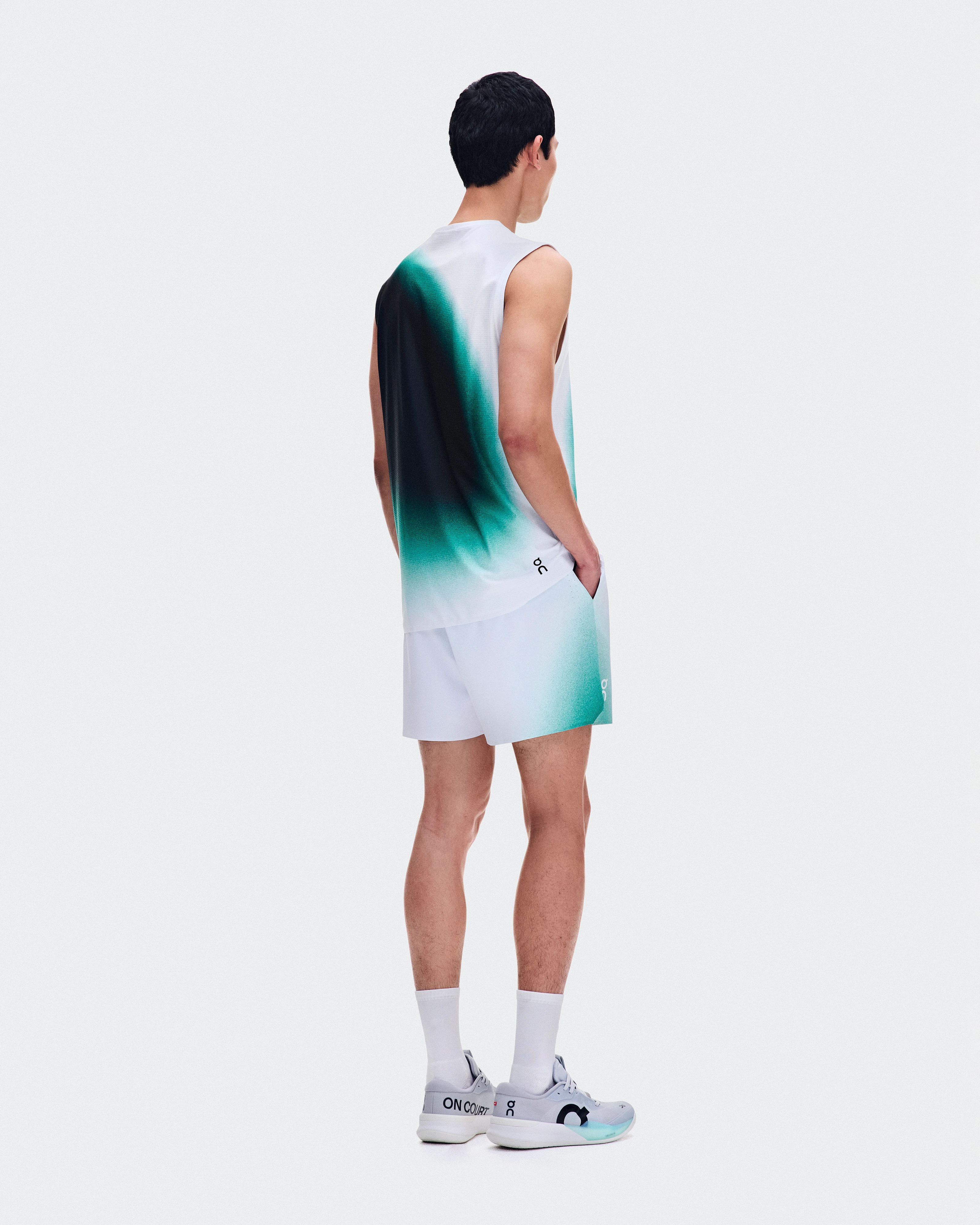 On Court Tank Swing White & Neem Homme Hauts et t-shirts