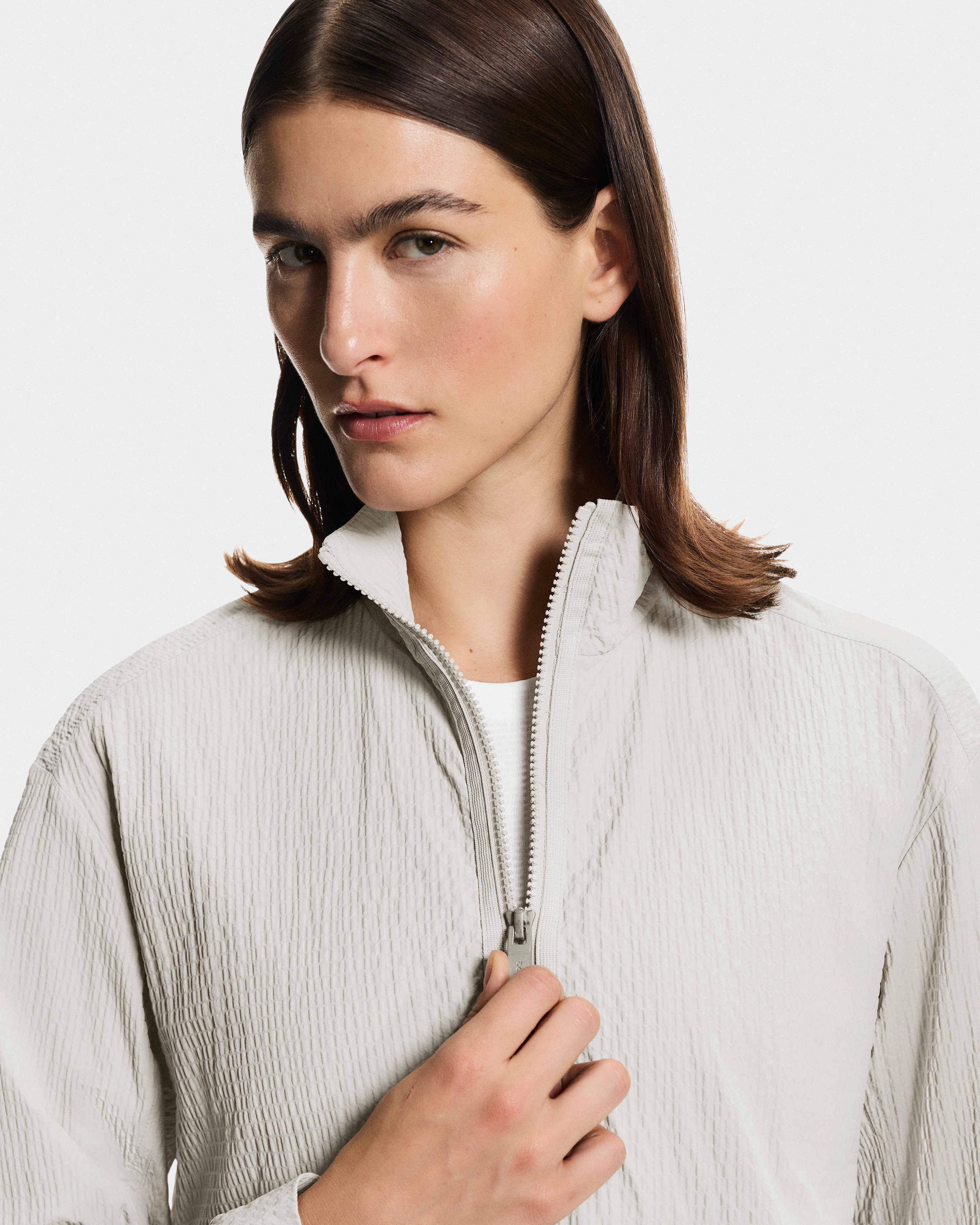 On Courtside 1/2 Zip Eaze Sand Femme Sweats à capuche et sweats