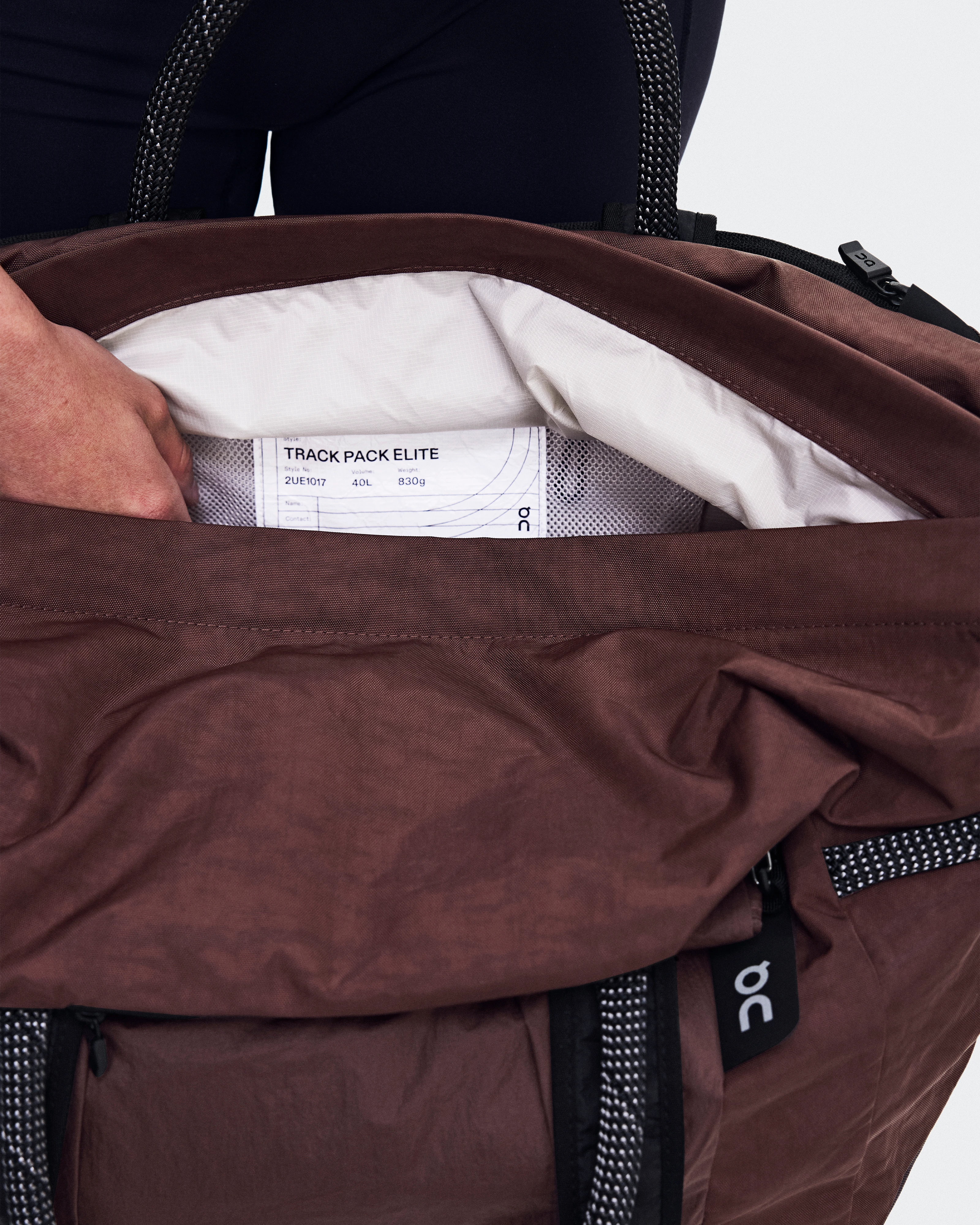 On Track Pack 40L Elite Cacao & Black Unisexe Sacs