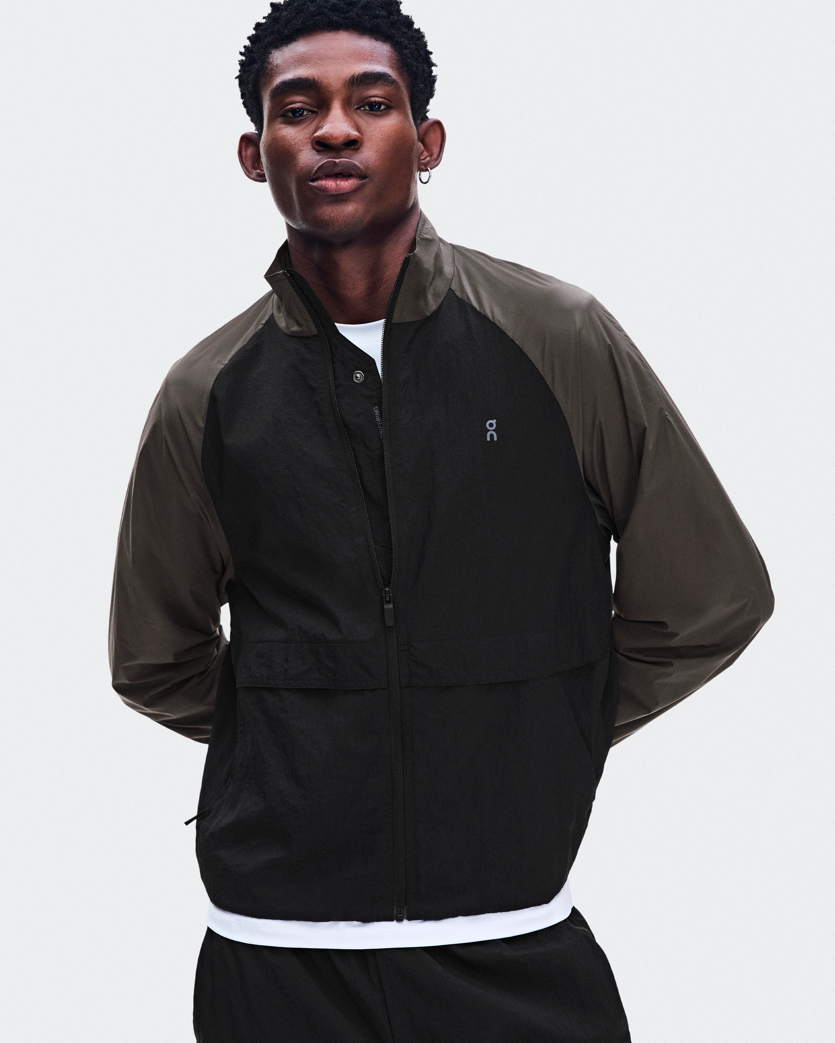 On All-Day Track Jacket Black & Espresso Homme Athlétisme