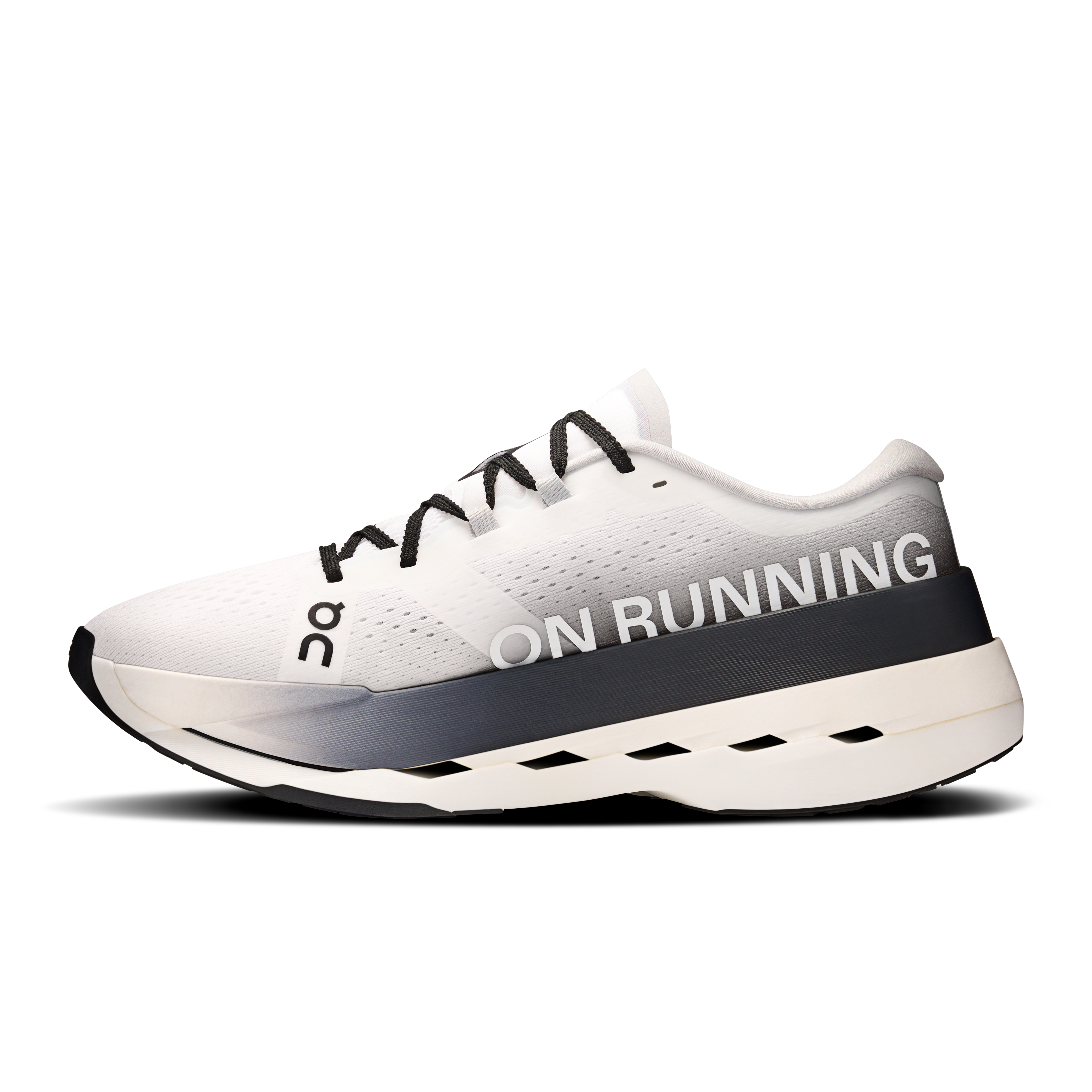 On Cloudboom Max White & Black Homme Running sur route Chaussures