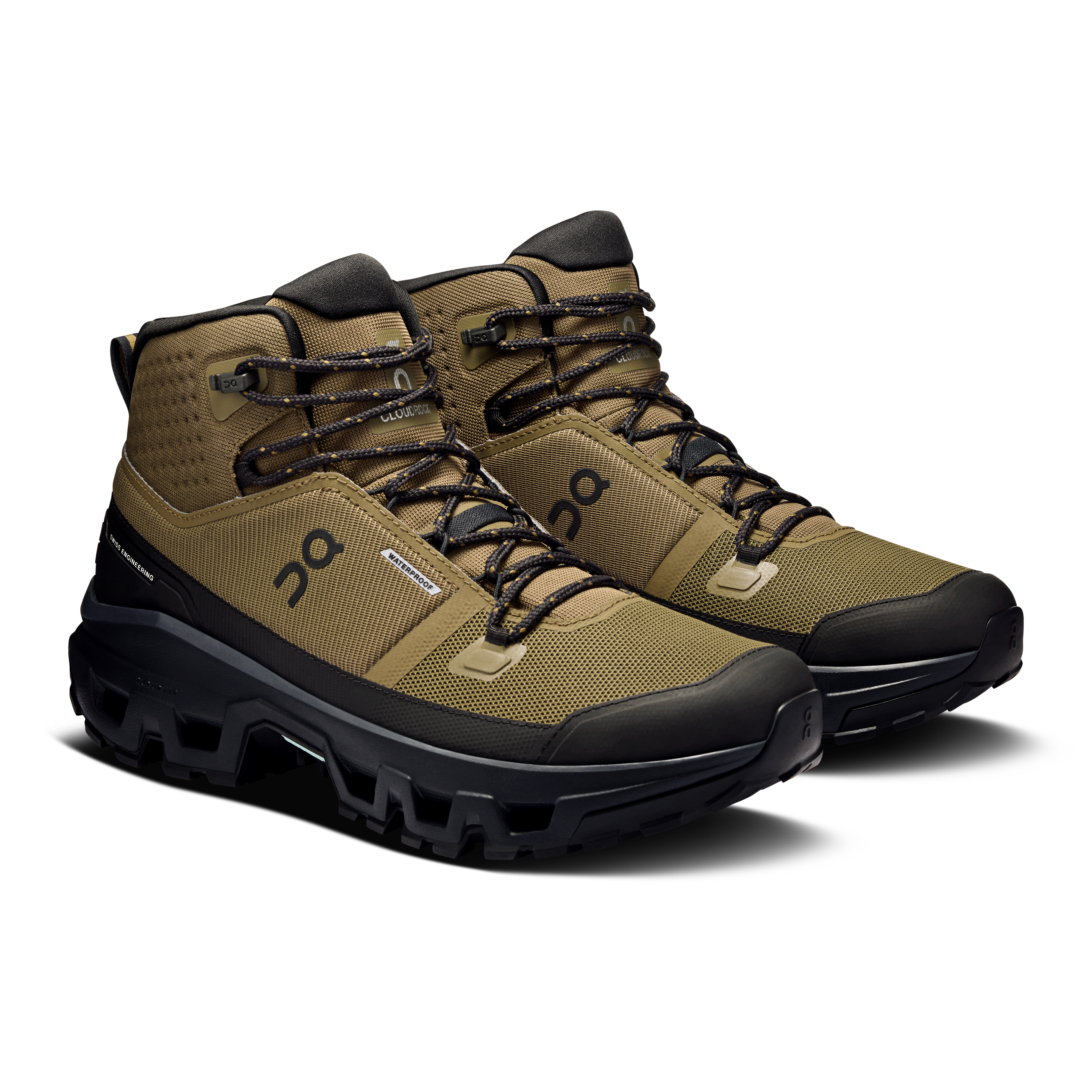 On Cloudrock Mid Waterproof Hunter & Black Homme Randonnée Chaussures