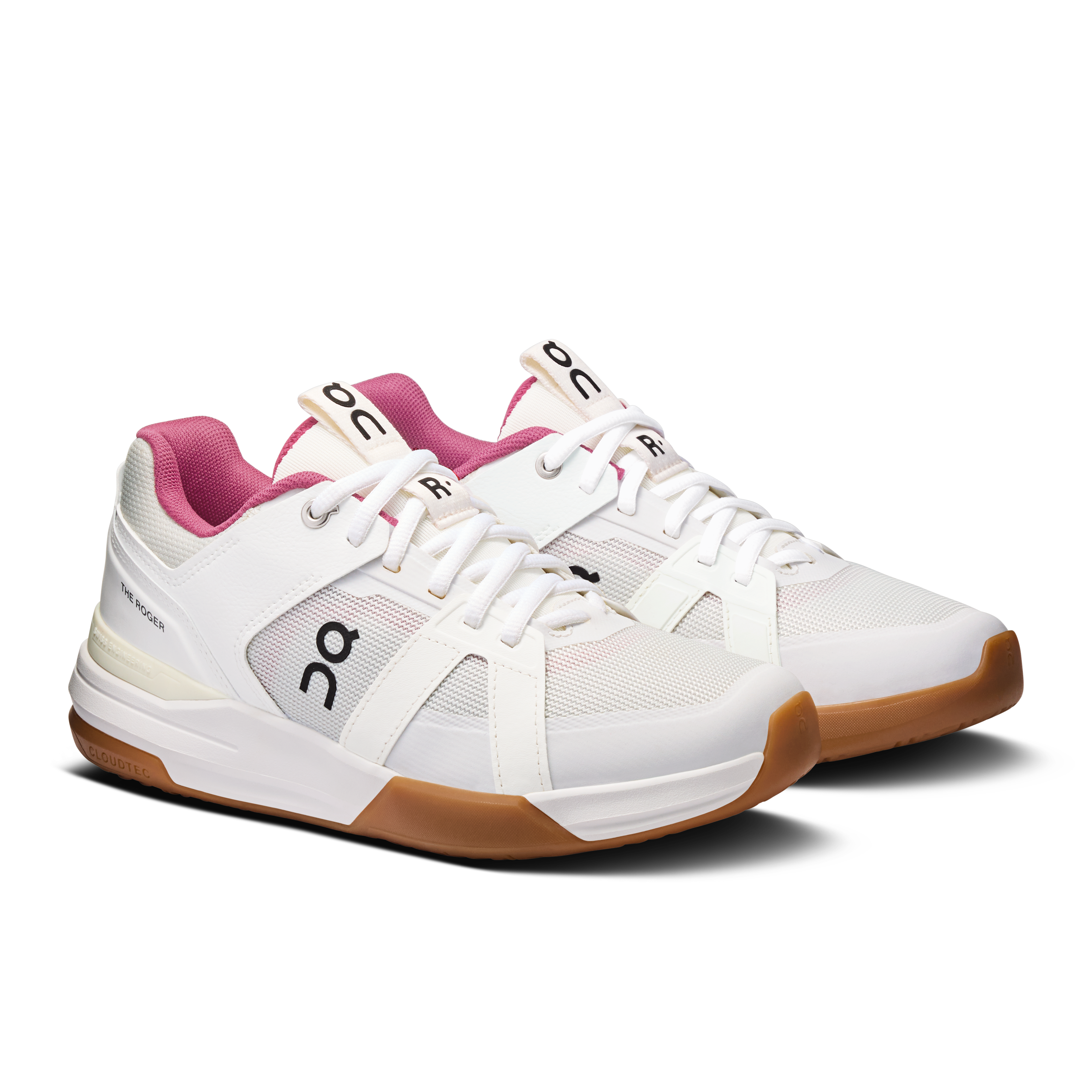 On THE ROGER Clubhouse Pro Ivory & Grenadine Femme Tennis Chaussures