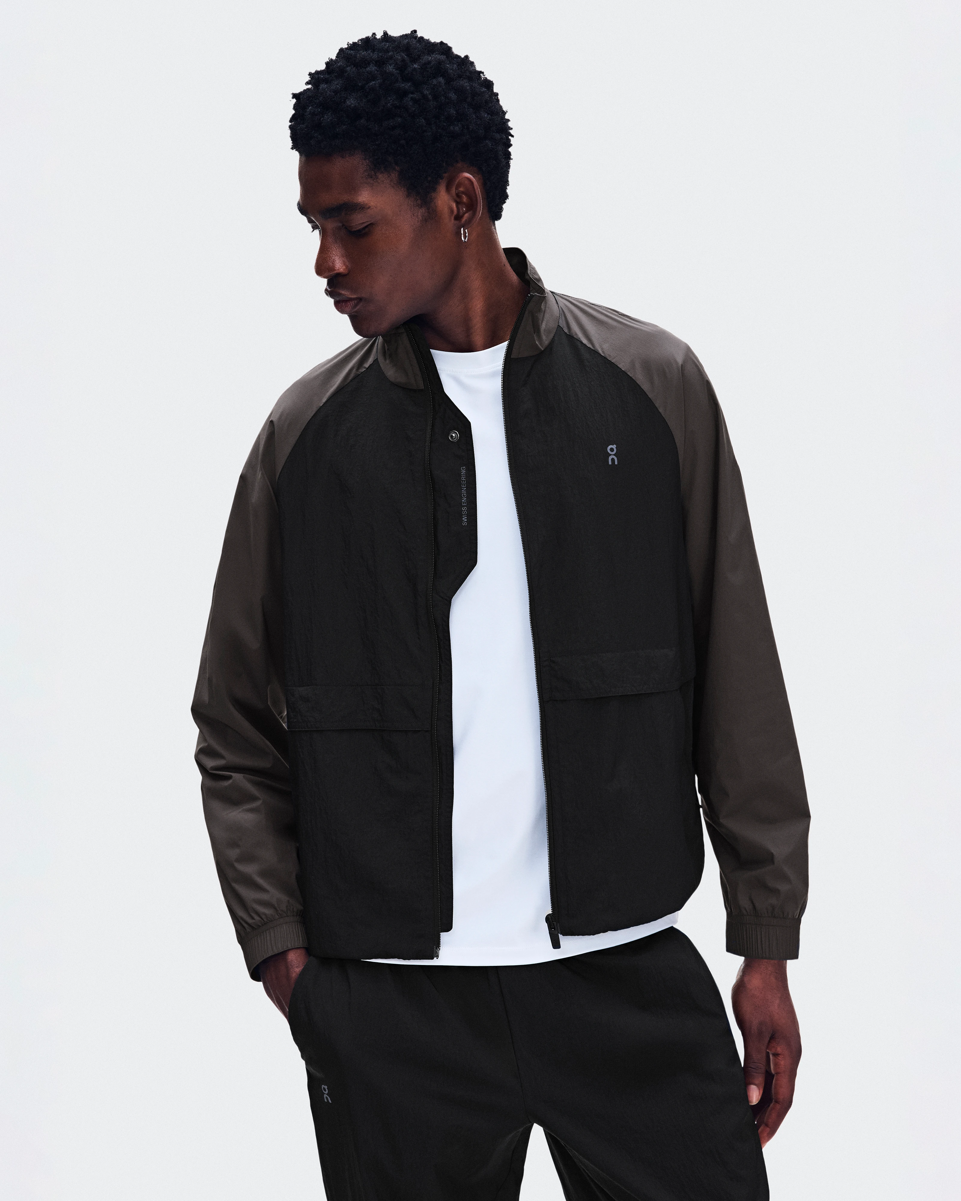 On All-Day Track Jacket Black & Espresso Homme Athlétisme