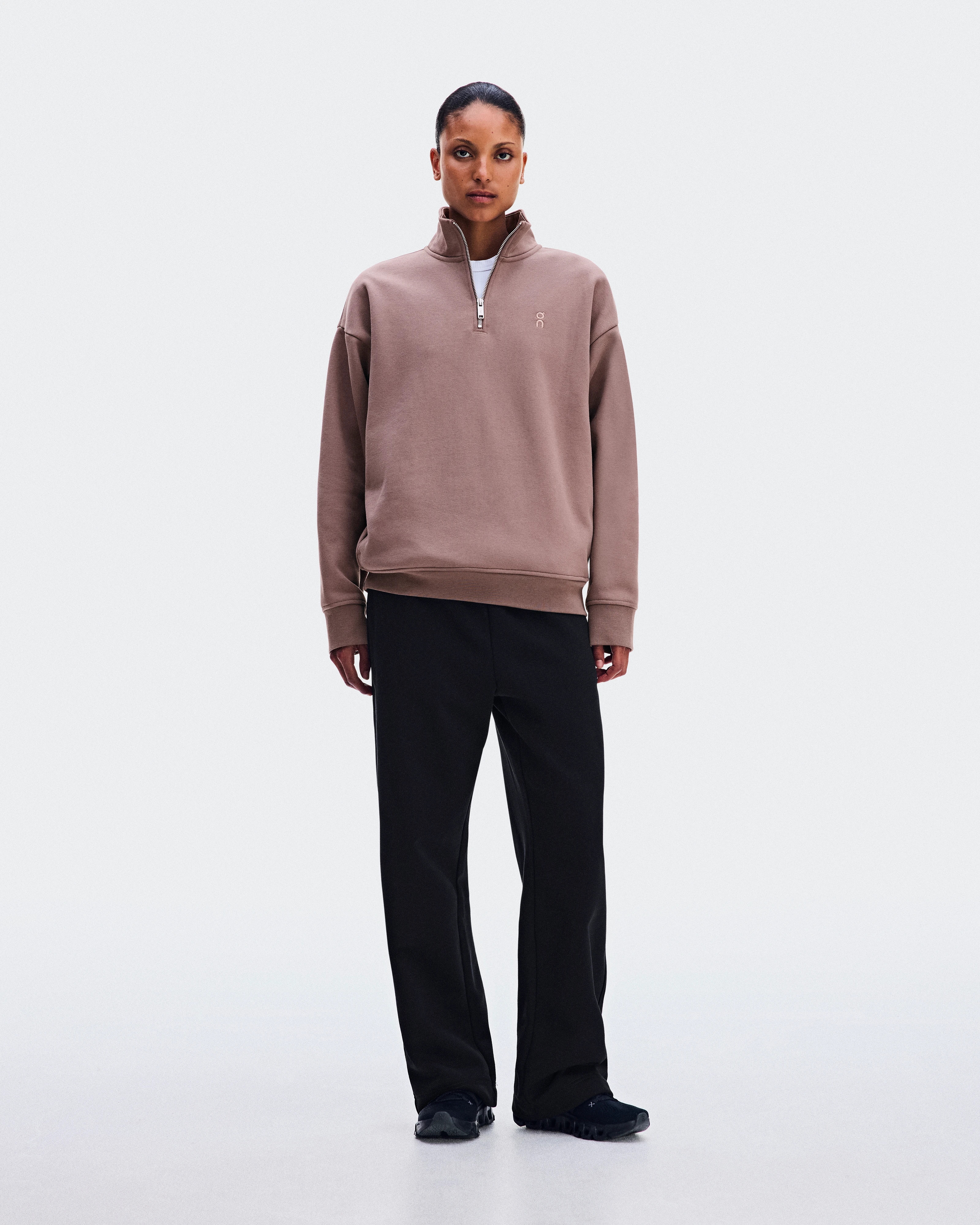 On Club Collective 1/4 Zip Clove Femme Sweats à capuche et sweats