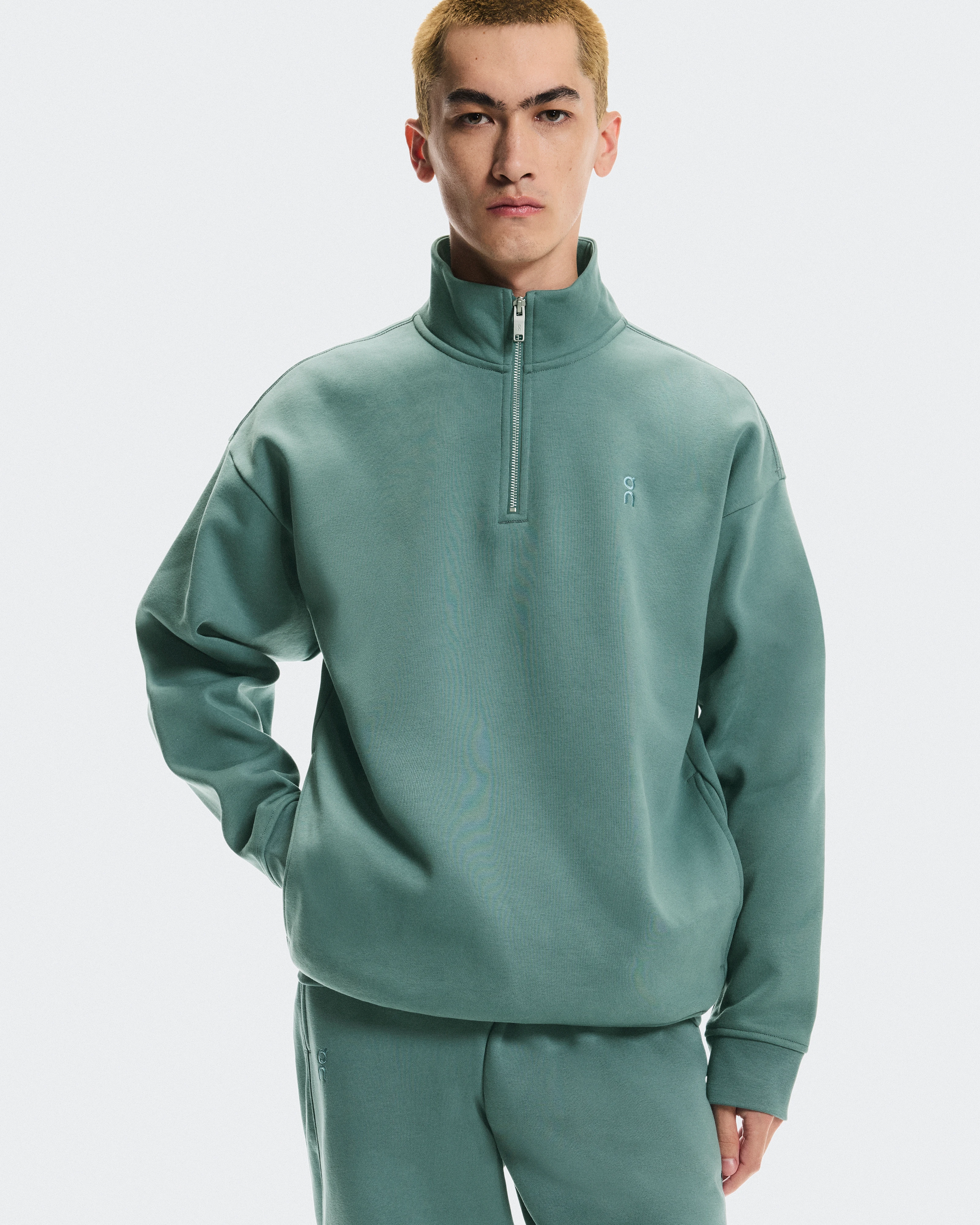 On Club Collective 1/4 Zip Tide Homme Sweats à capuche et sweats