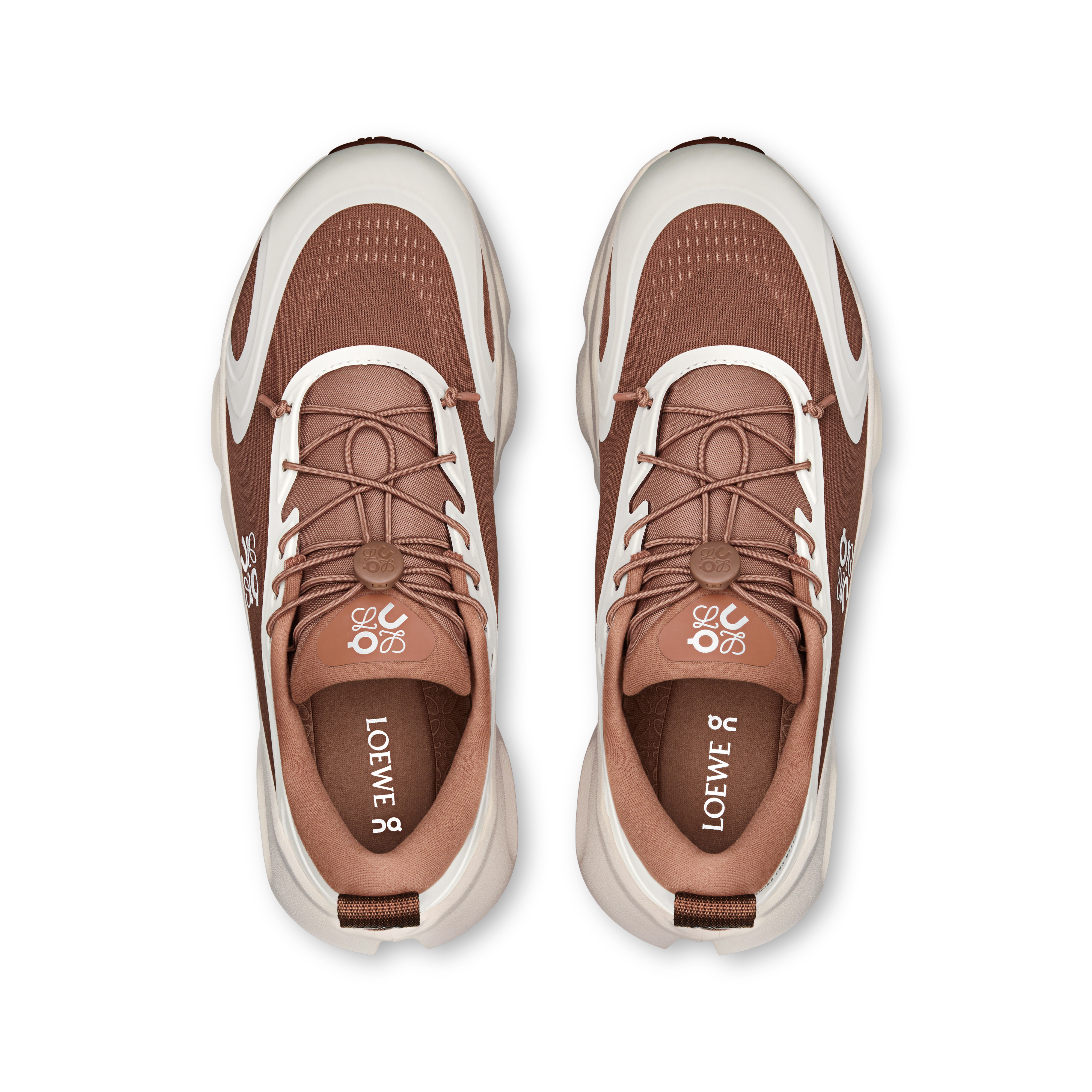 On Cloudsolo LOEWE Taupe & Eggshell Femme Active Life Chaussures