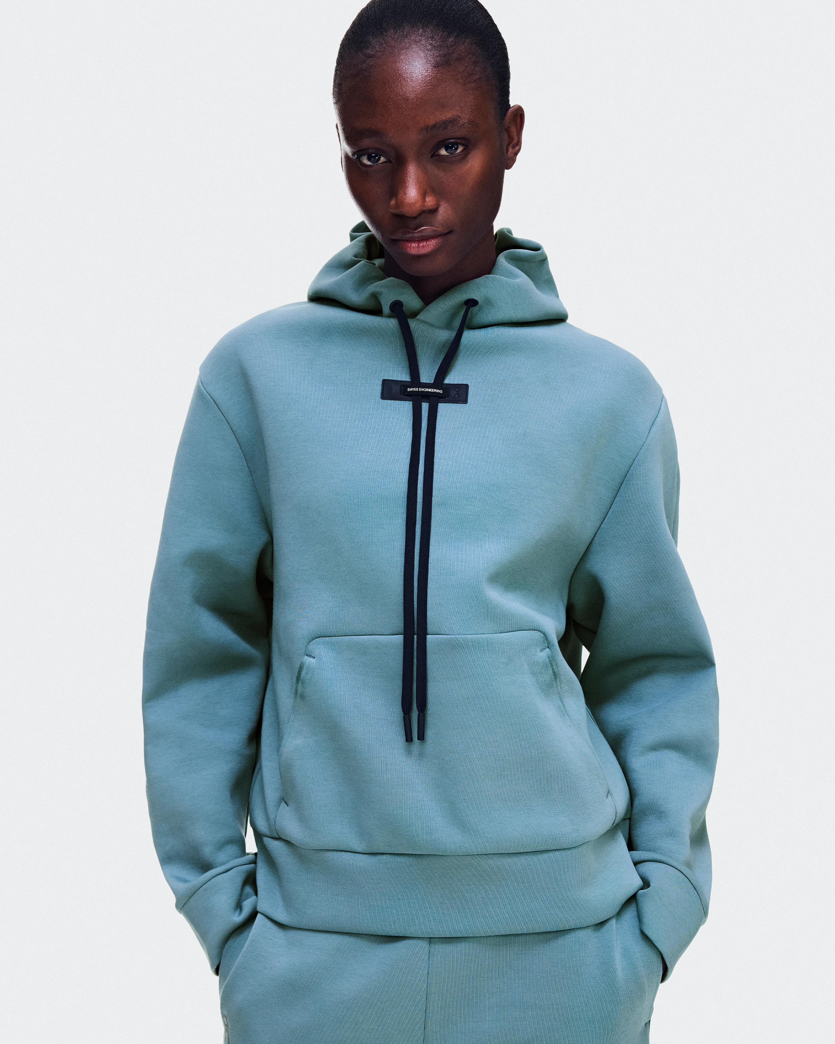On Focus Tech Hoodie Agave Femme Sweats à capuche et sweats