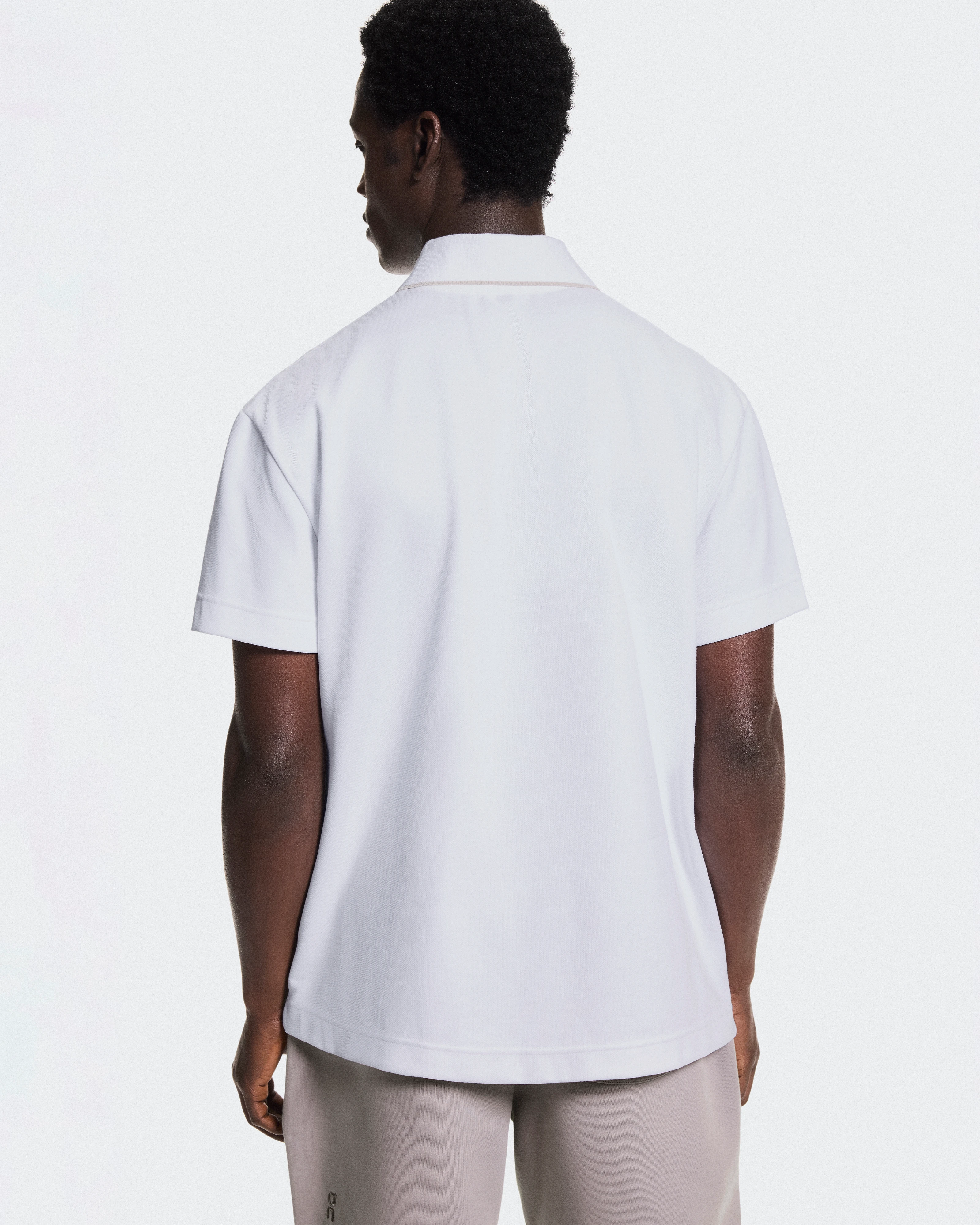 On Courtside Polo White & Sand Homme Hauts et t-shirts