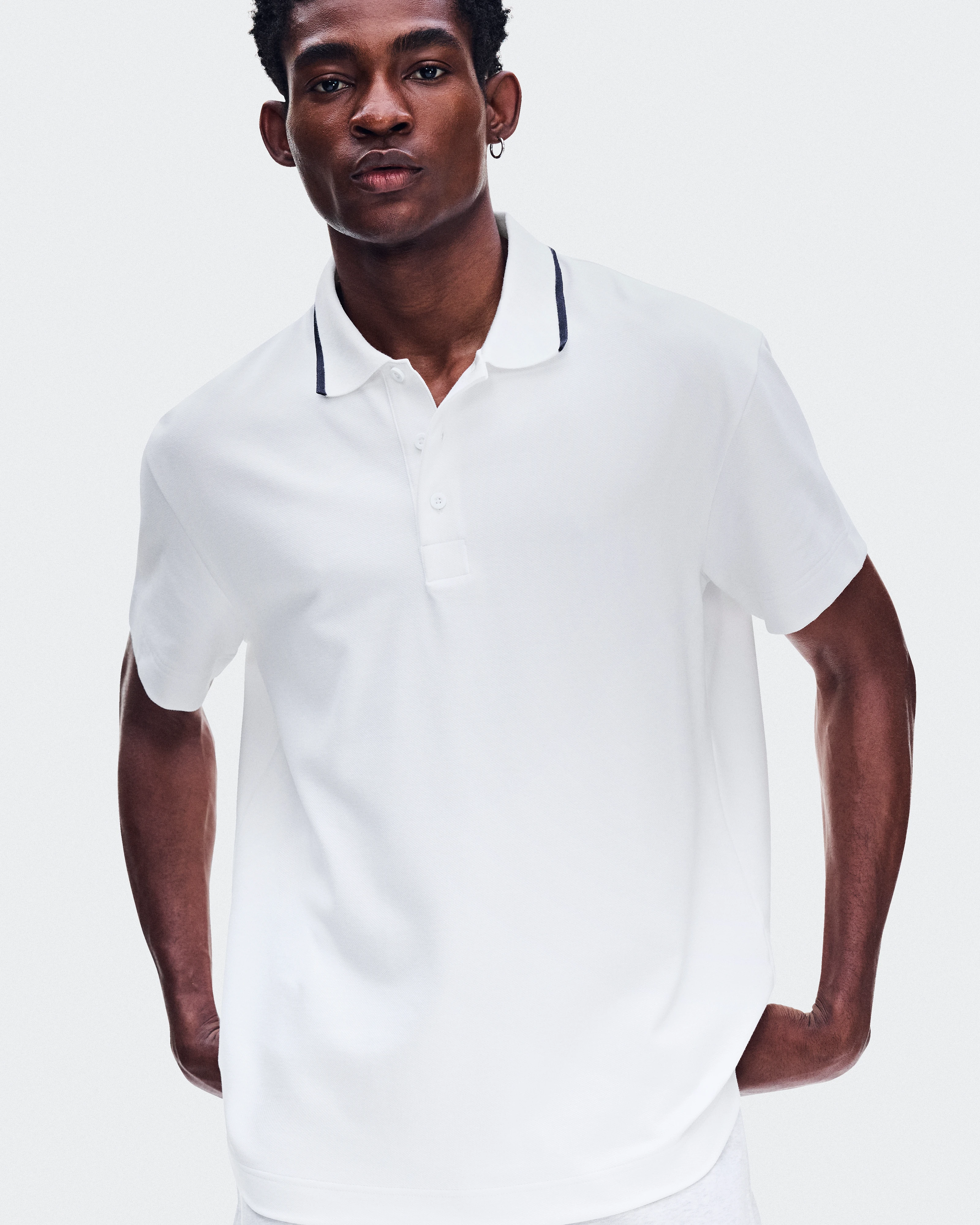 On Courtside Polo All White Homme Hauts et t-shirts