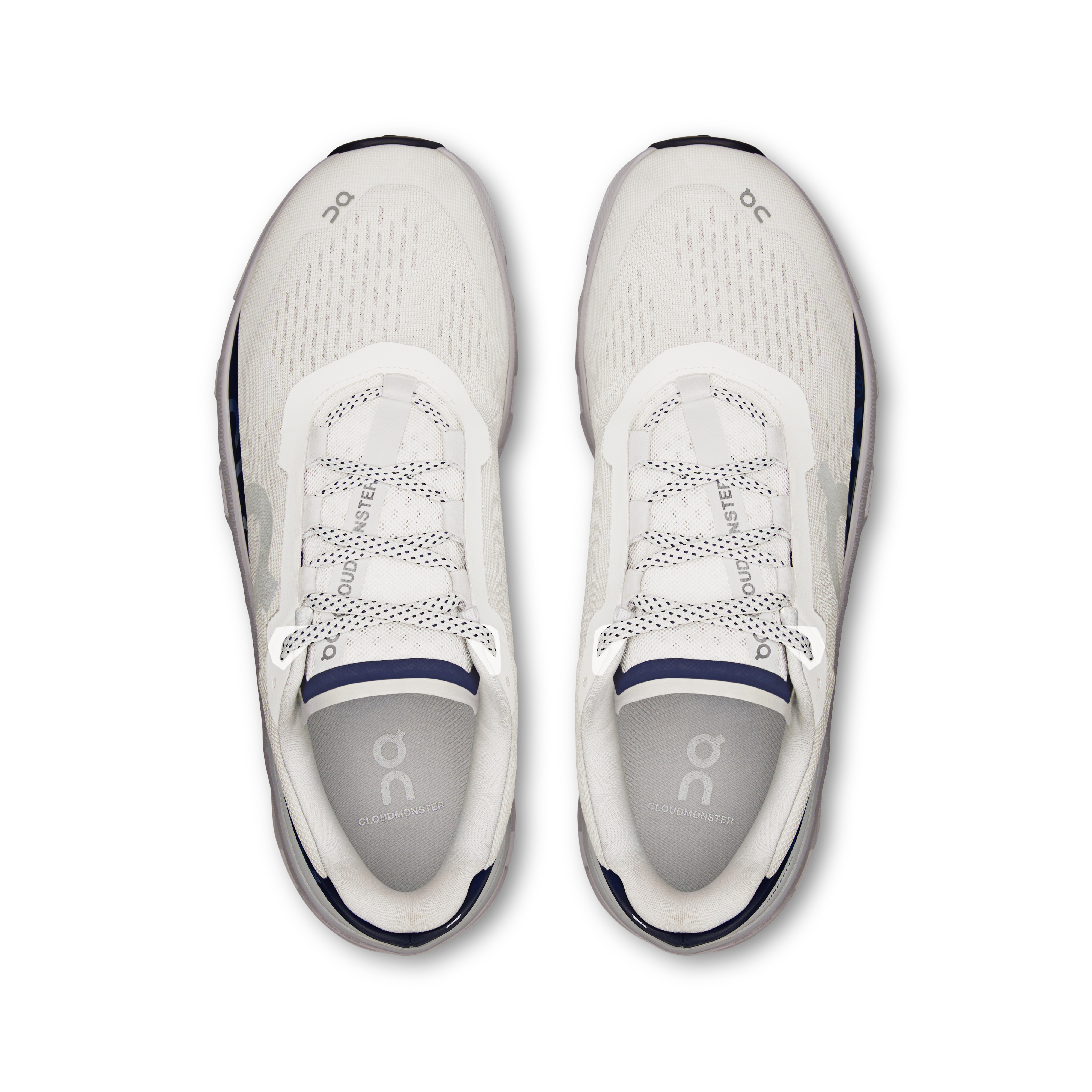On Cloudmonster Ivory & Midnight Homme Running sur route Chaussures