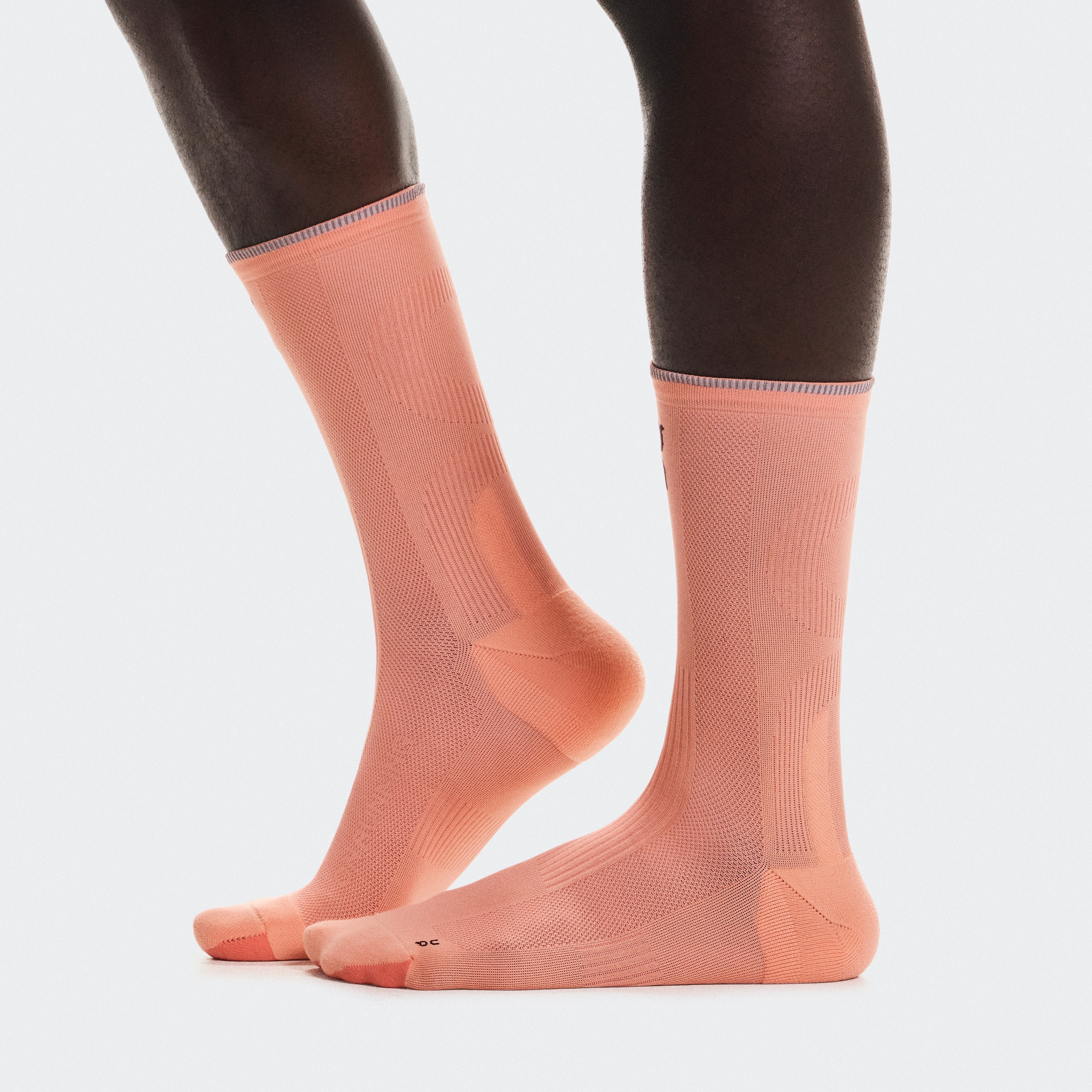 On Elite Run Sock High Sunstone & Reef Unisexe – Compétition, absorbantes, respirantes Chaussettes