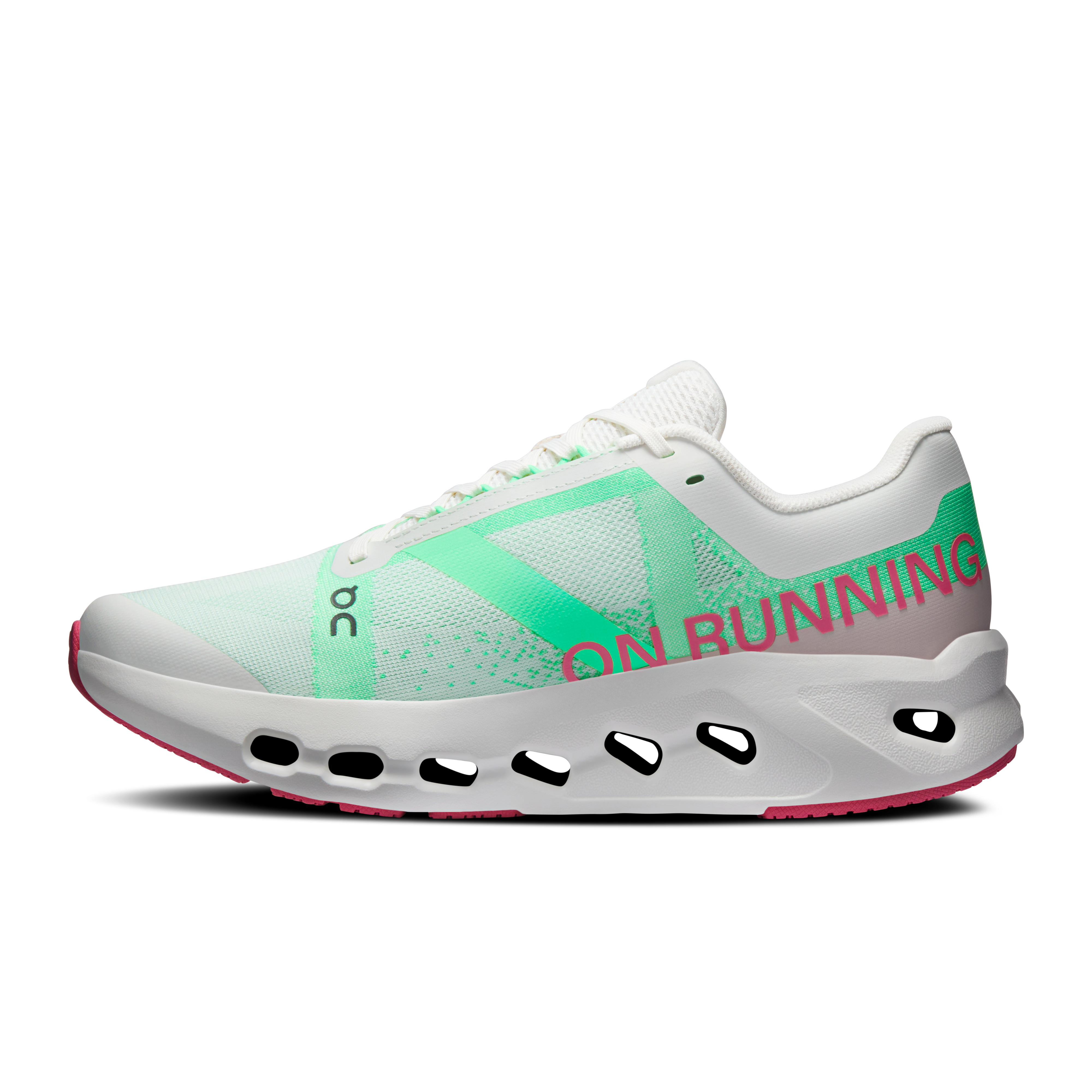 On Cloudsurfer Youth Verdite & Ivory Ados Running sur route Chaussures
