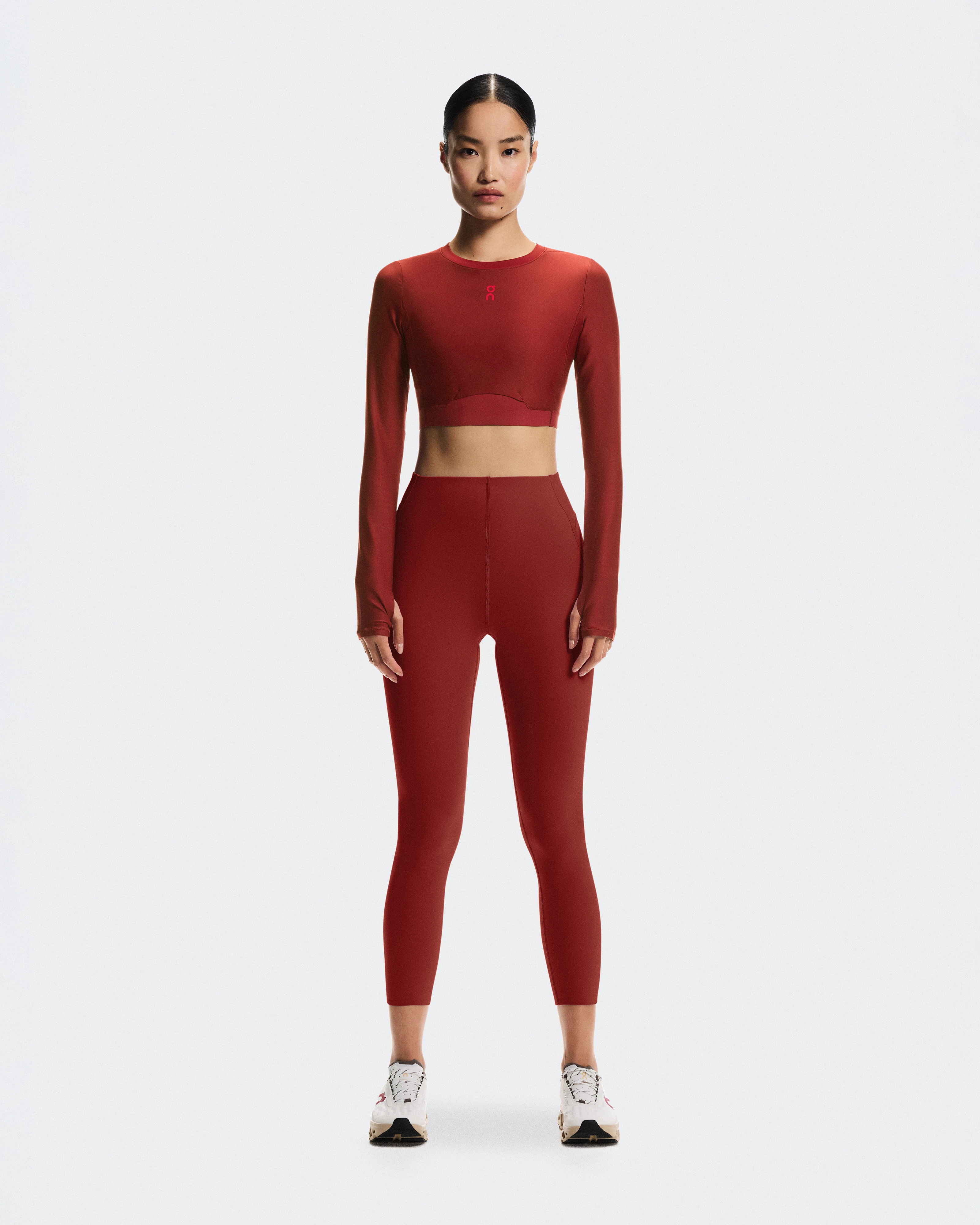On Train Long Sleeve Crop Year of the Horse Sienna Femme Hauts et t-shirts